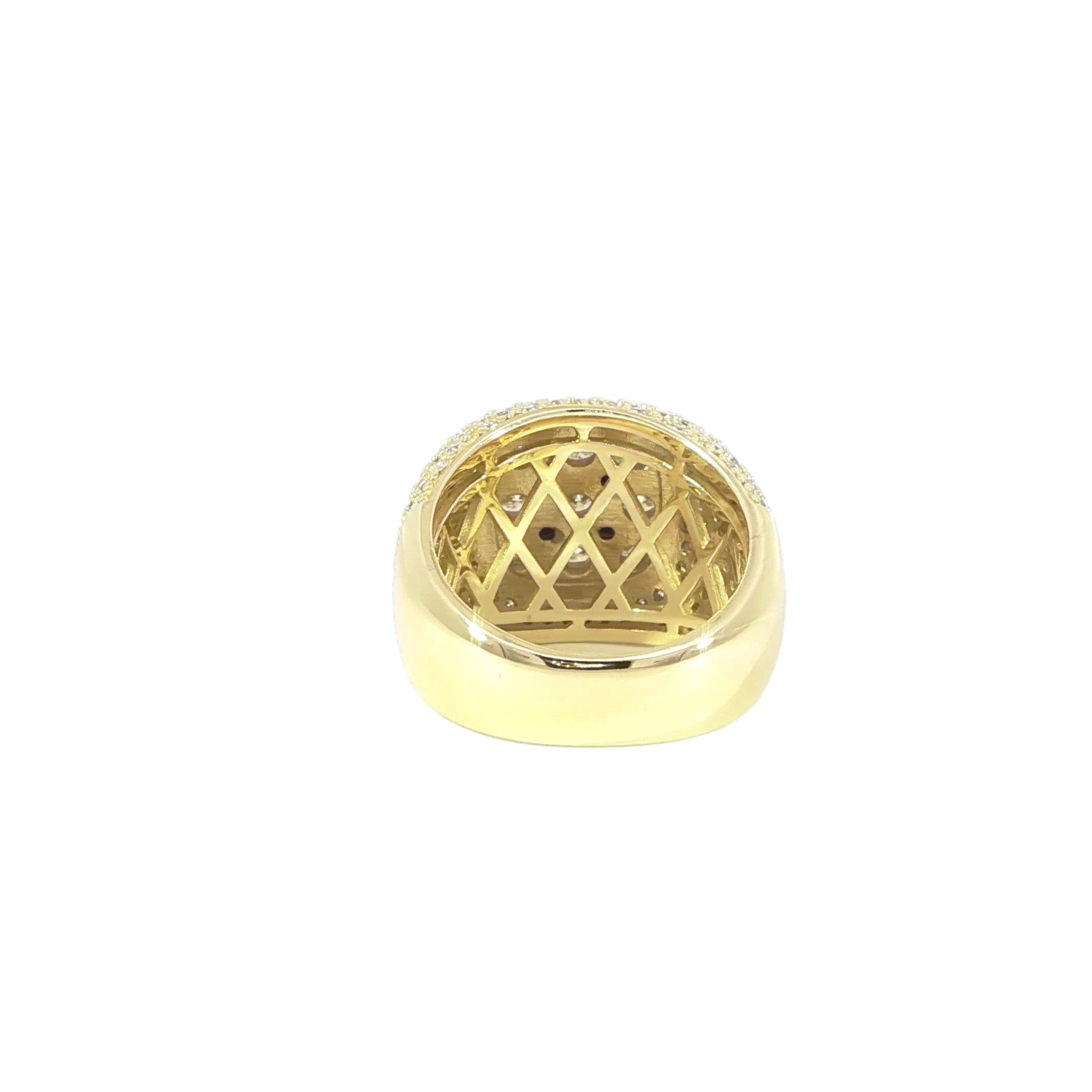 Statement moissanite ring with cushion-inspired profile