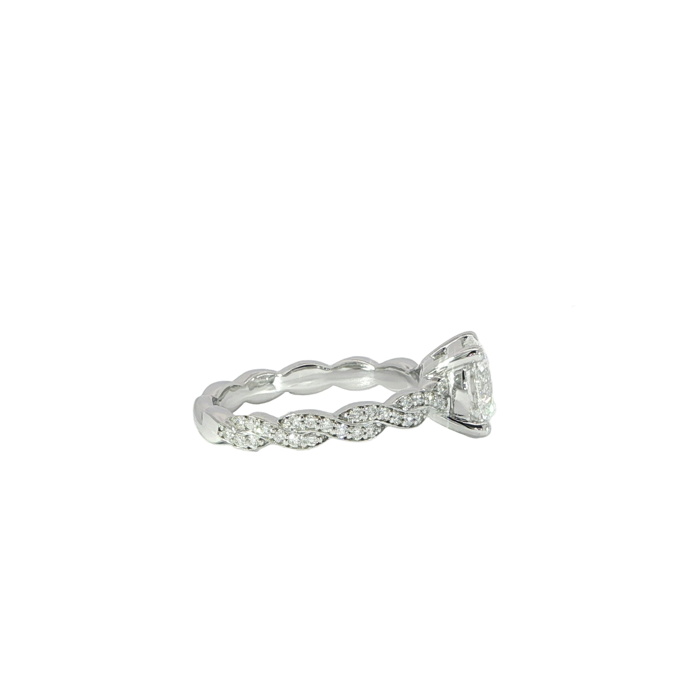 2.32 CTW twisted diamond engagement ring