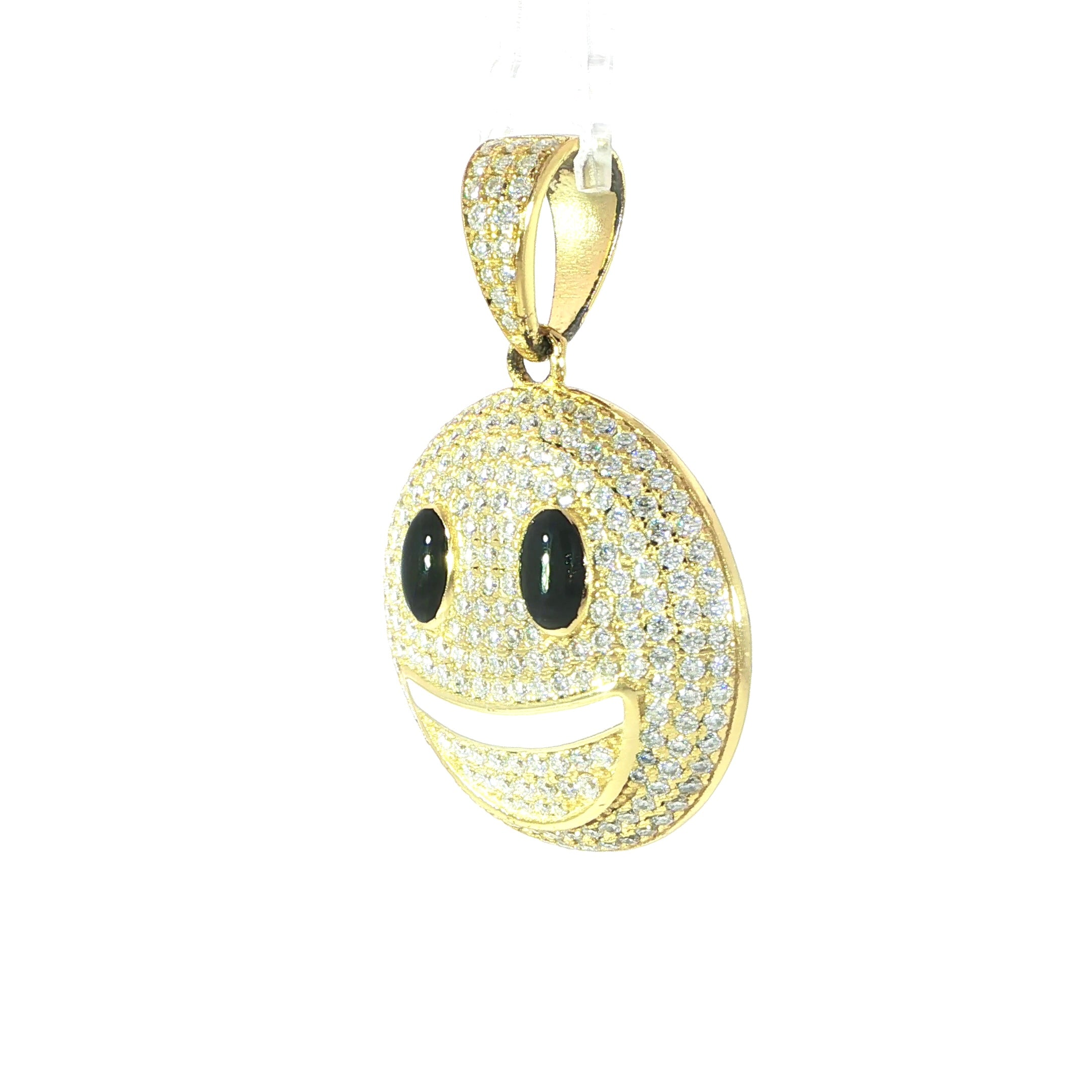 Sterling Silver Smiley Face Pendant – VVS Moissanite 2.7 CTW