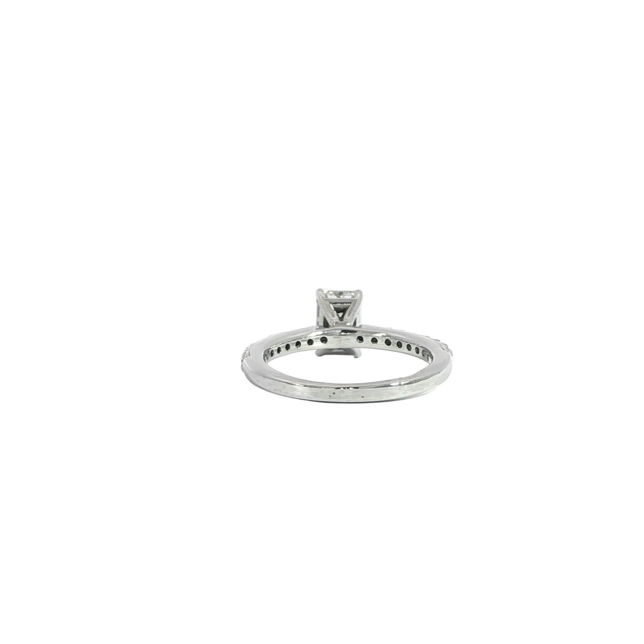 emerald cut engagement ring with lab grown diamonds