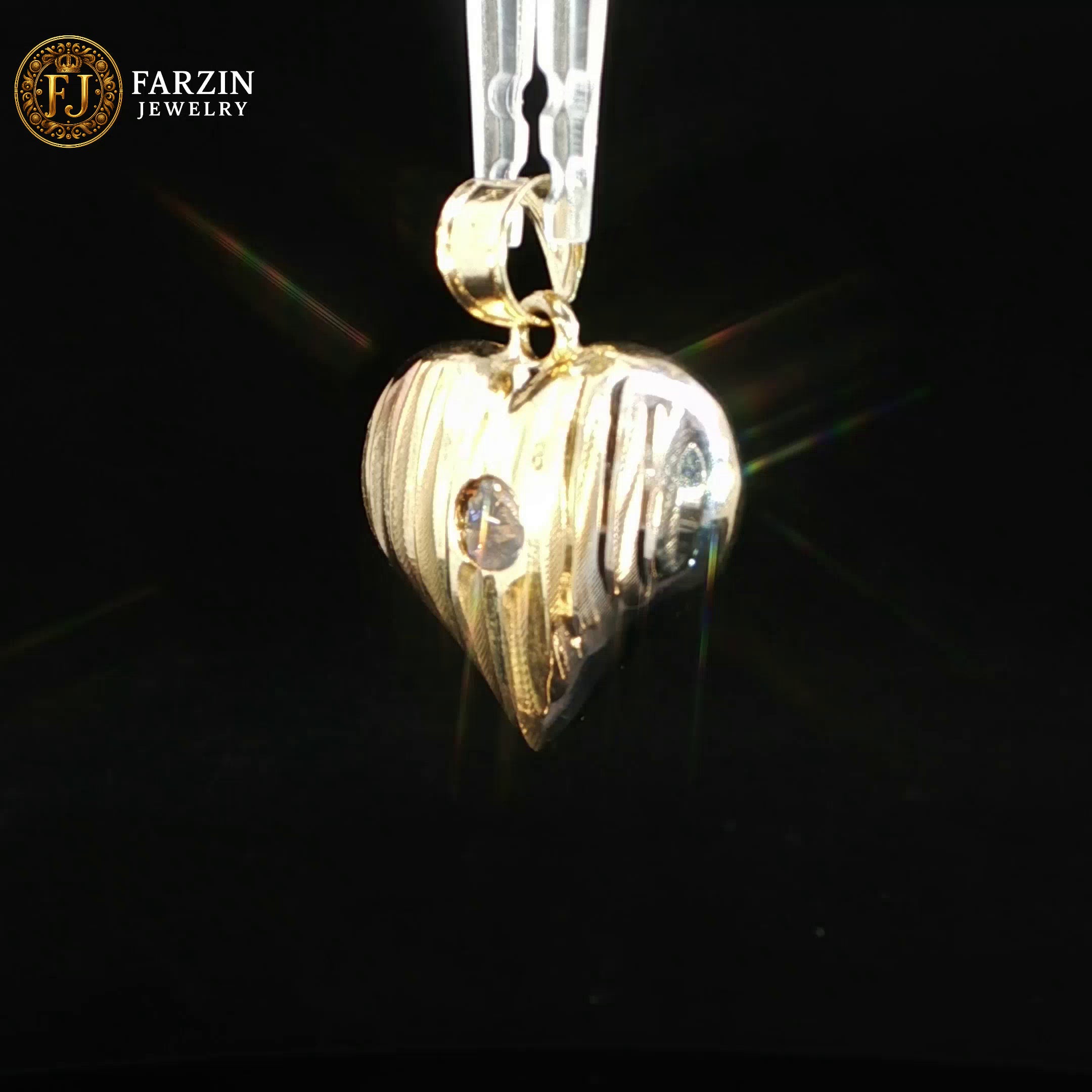 14K Yellow Gold Heart Pendant