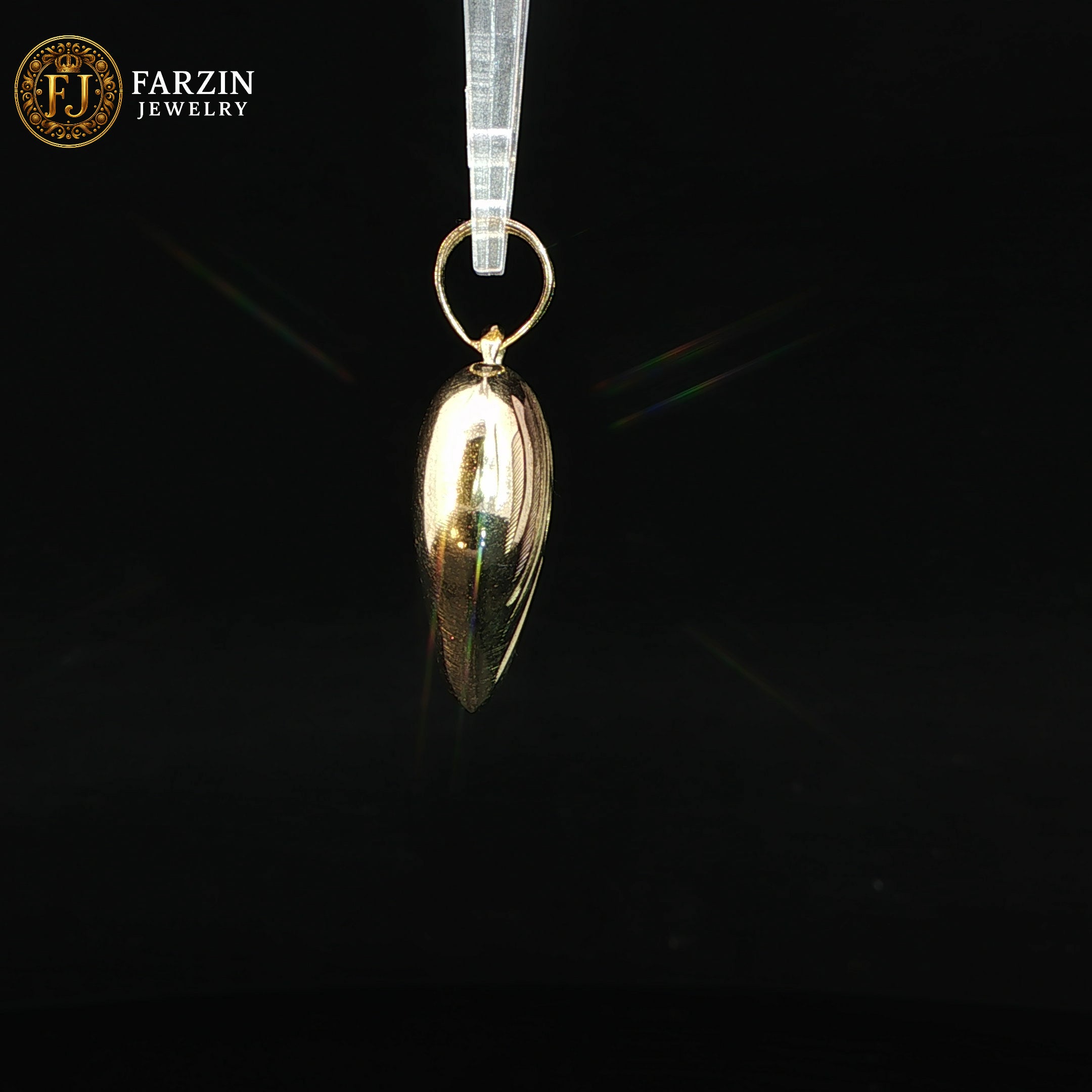 14K Yellow Gold Heart Pendant