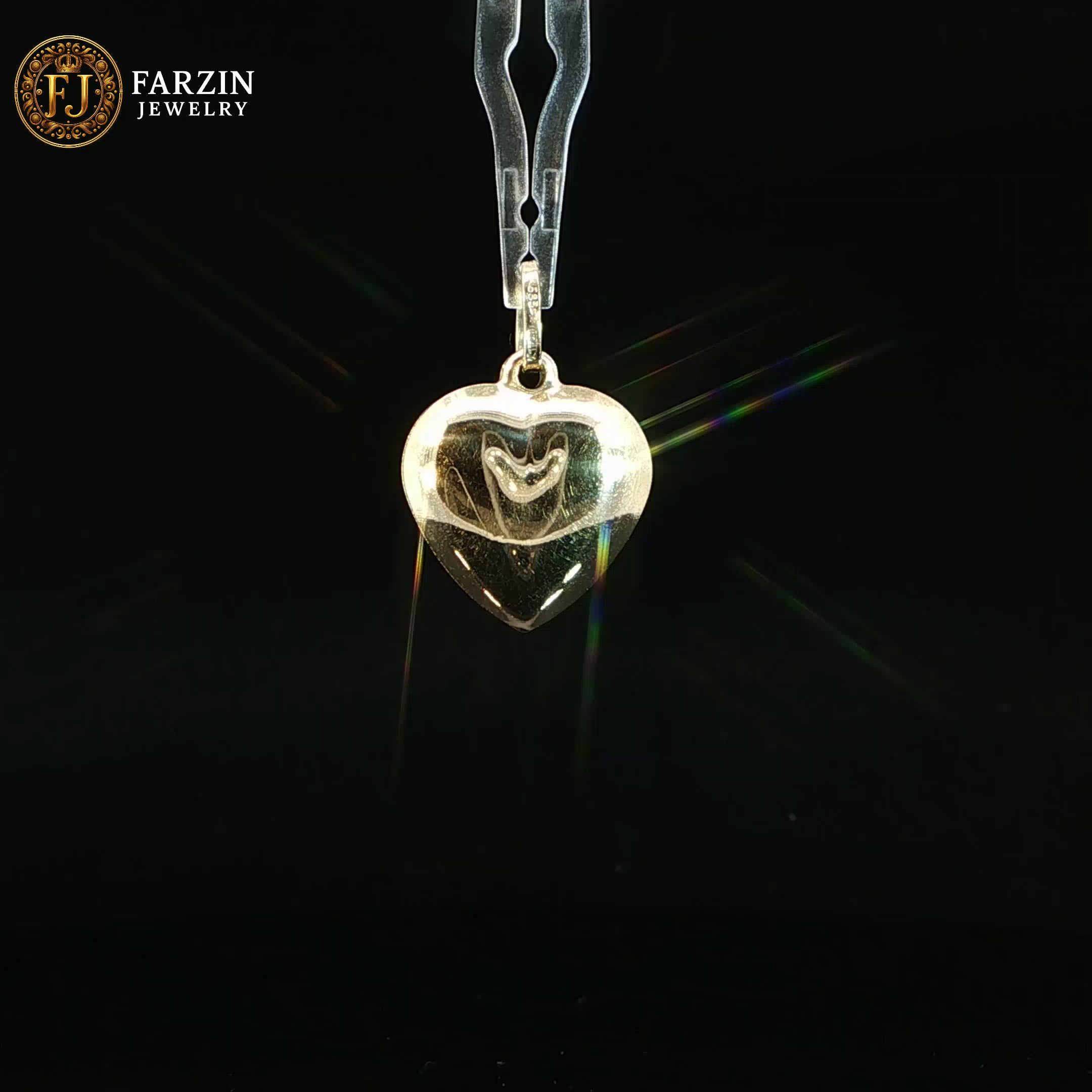 14K Yellow Gold Heart Pendant #2