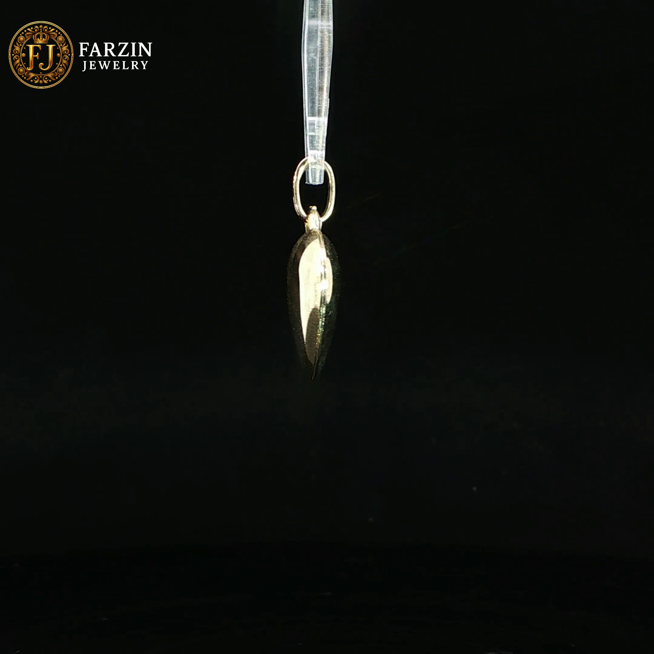14K Yellow Gold Heart Pendant #2