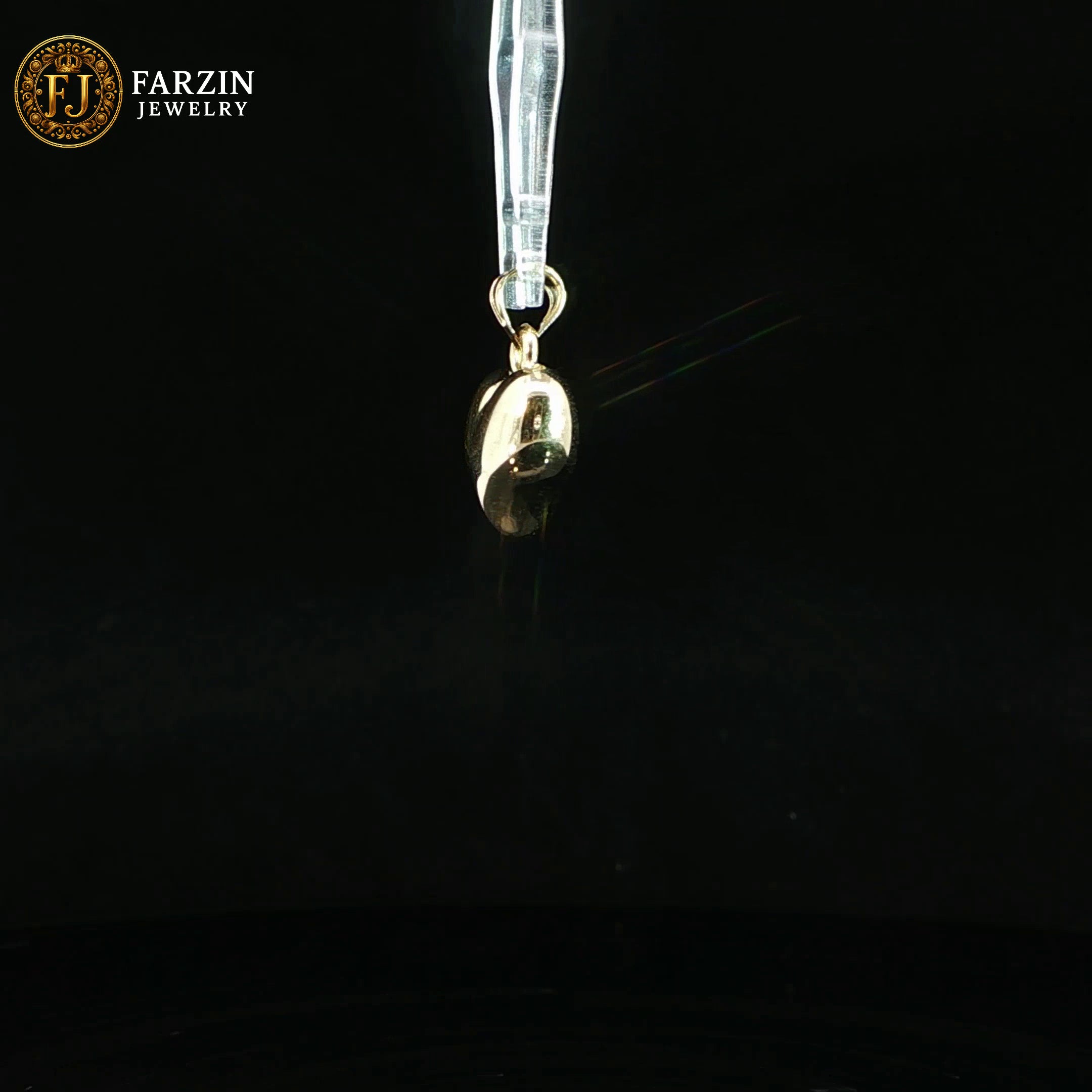 14K Yellow Gold Heart Pendant #3