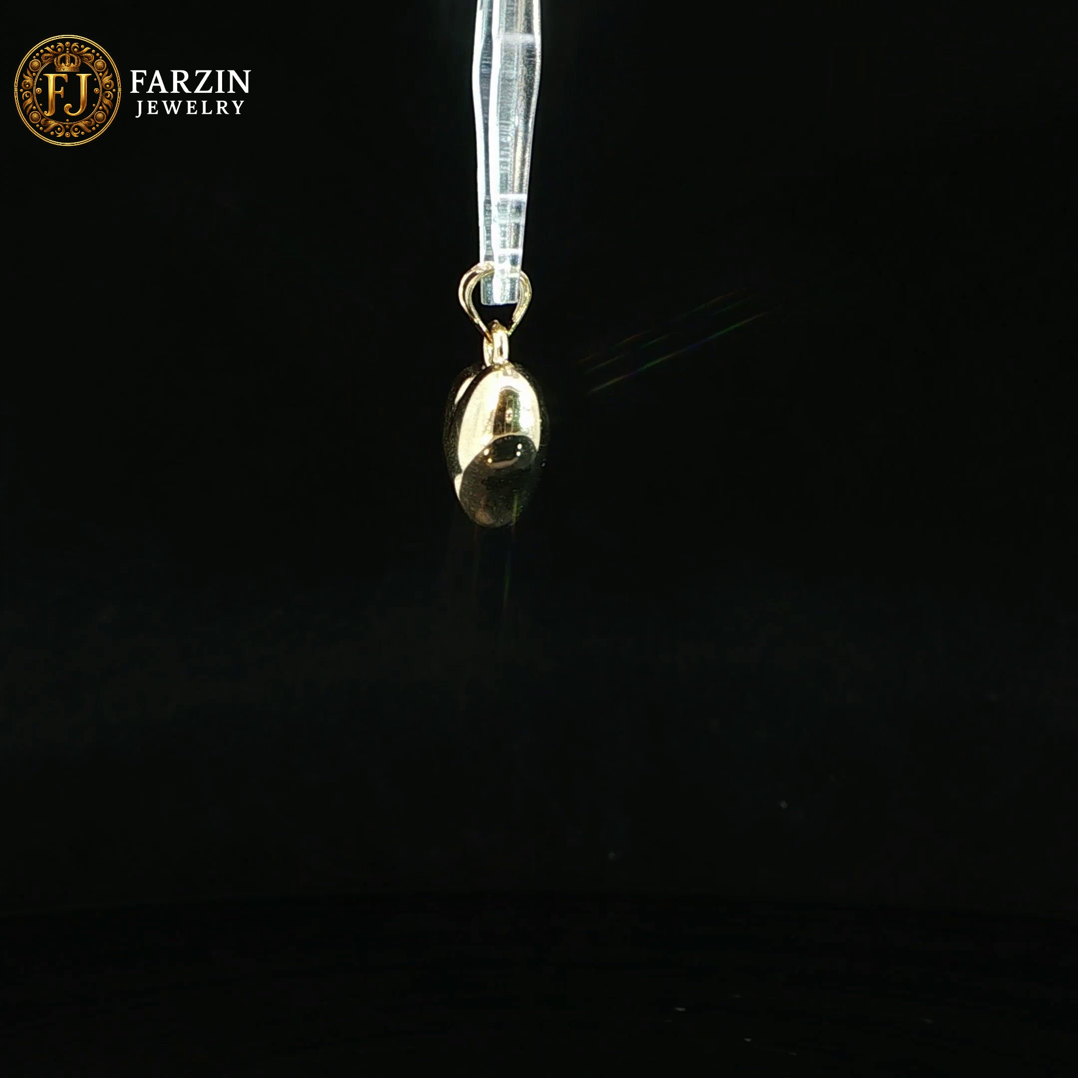 14K Yellow Gold Heart Pendant #3