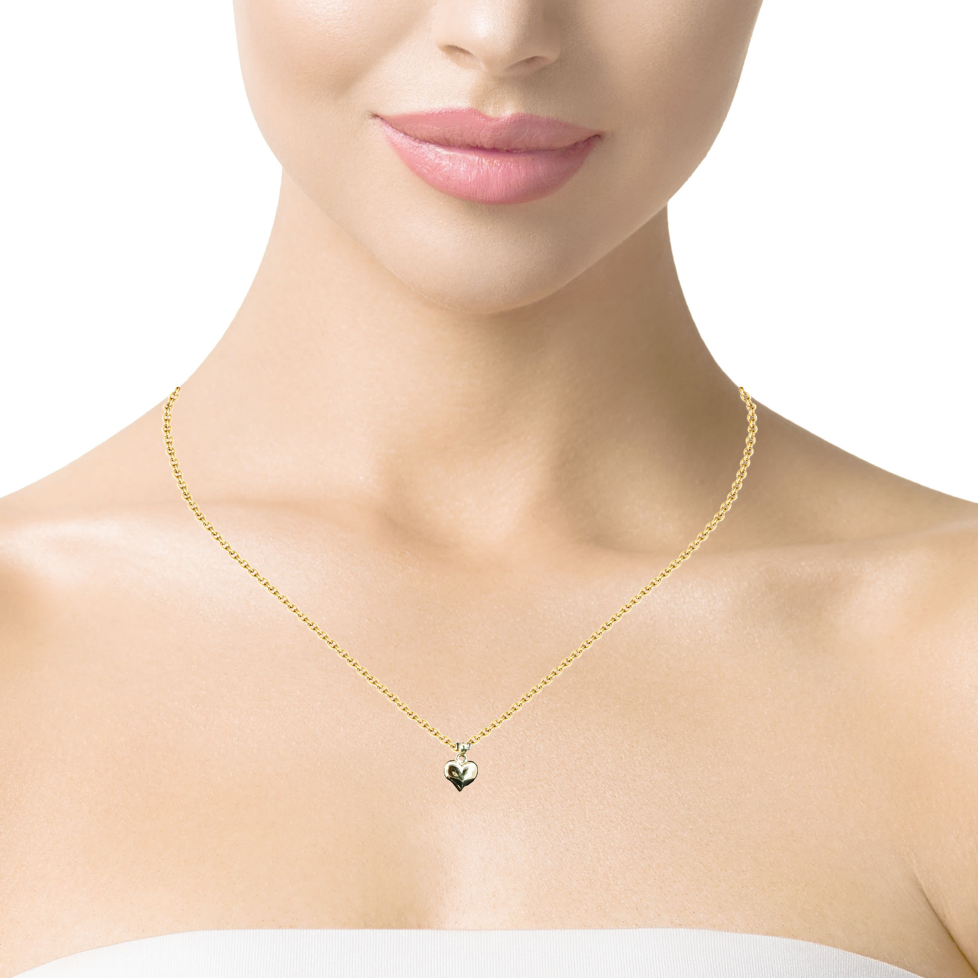 14K Yellow Gold Heart Pendant #3