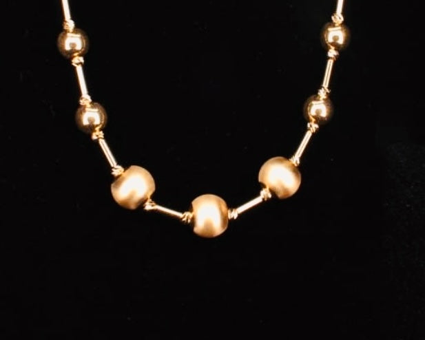 14K Yellow Gold Chain Necklace, Arabic/Dubai Design