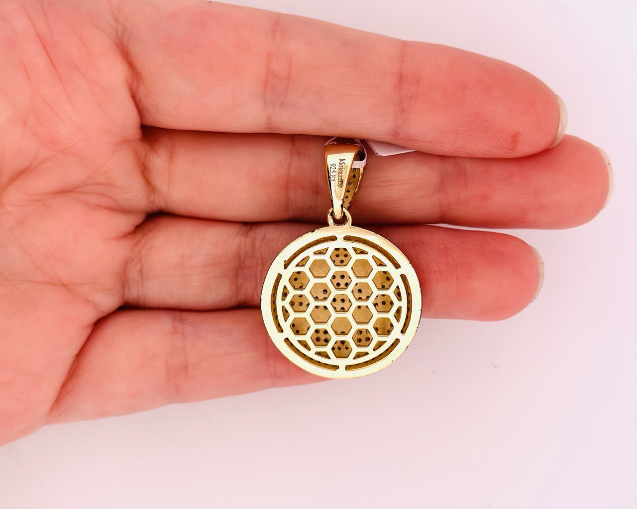 Sterling Silver Smile Pendant with VVS Moissanite - 2.72 Carat