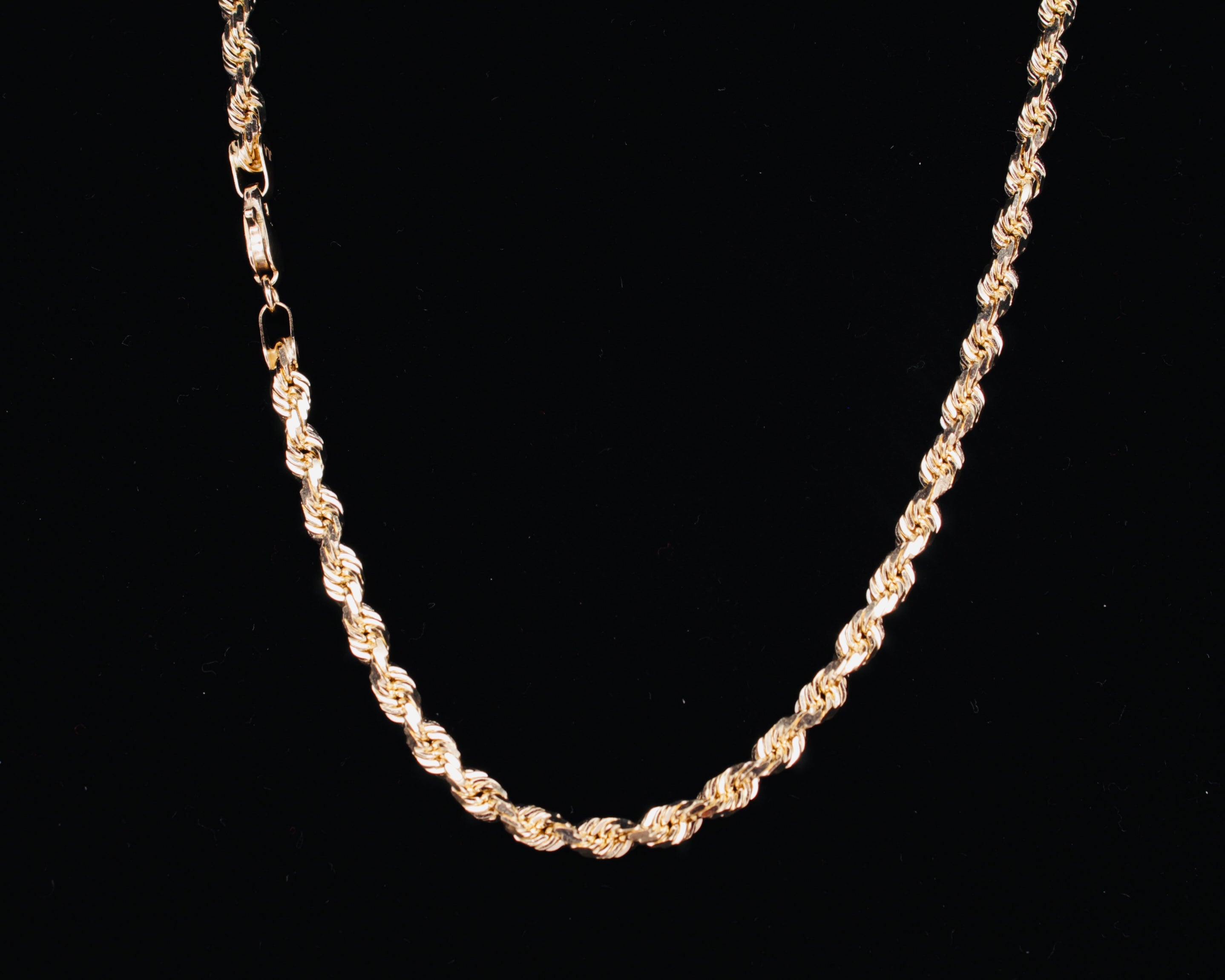 10K Solid Gold Rope Chain - 3MM