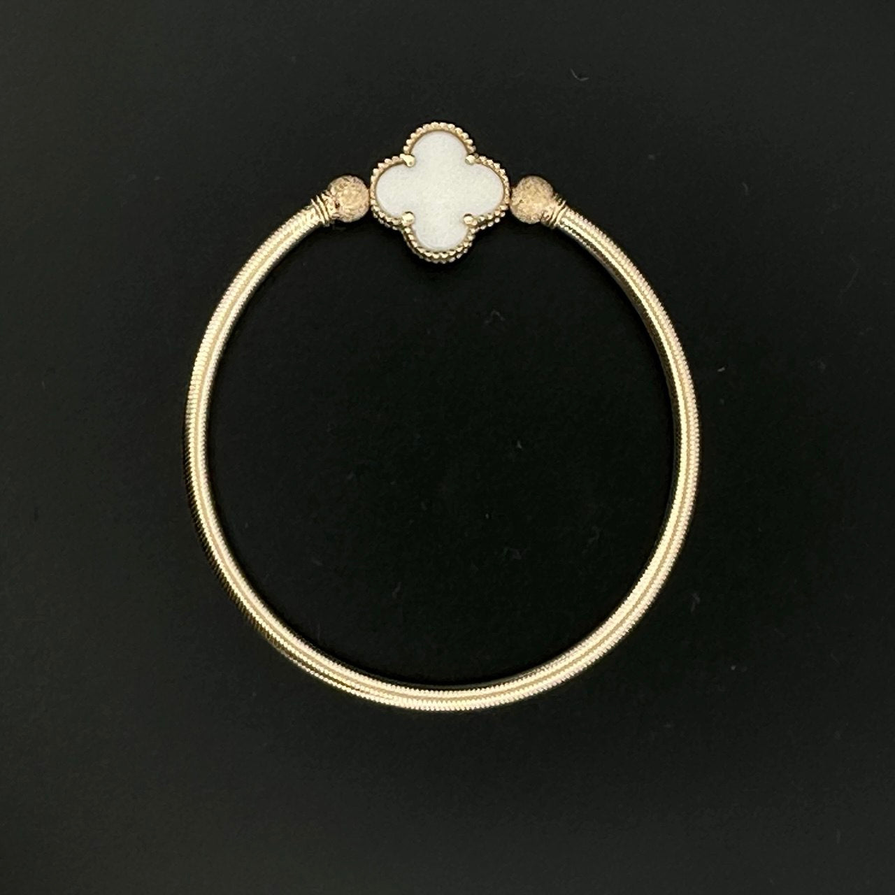 14K Gold Bangle with Onyx Stones