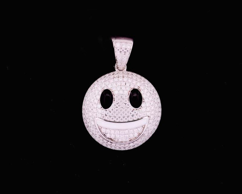 Sterling Silver Smile Pendant with VVS Moissanite - 2.72 Carat