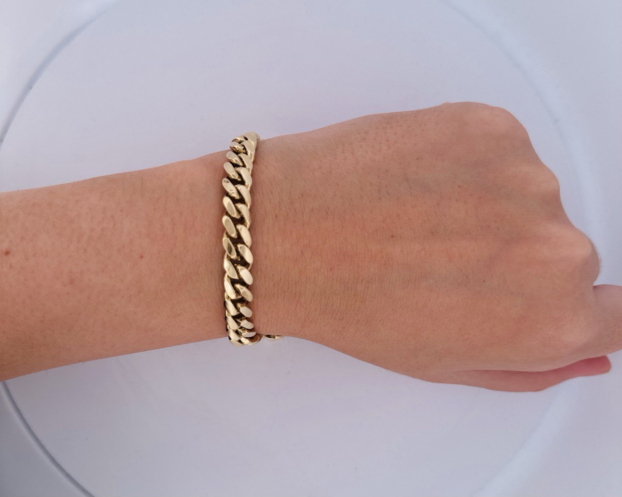 10K Solid Miami Cuban Bracelet 8MM