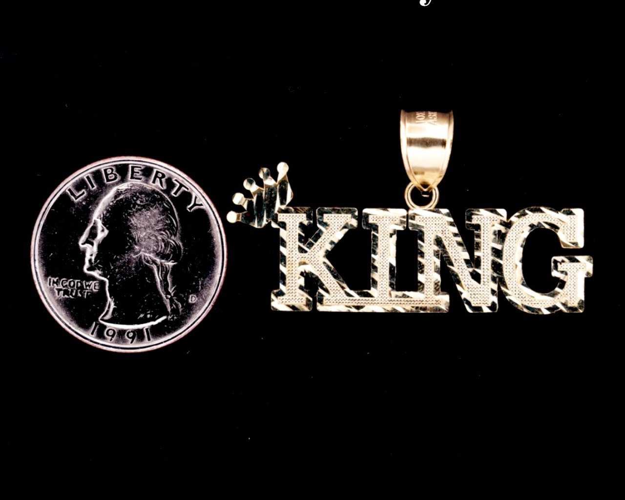 10K Yellow Gold King Pendant