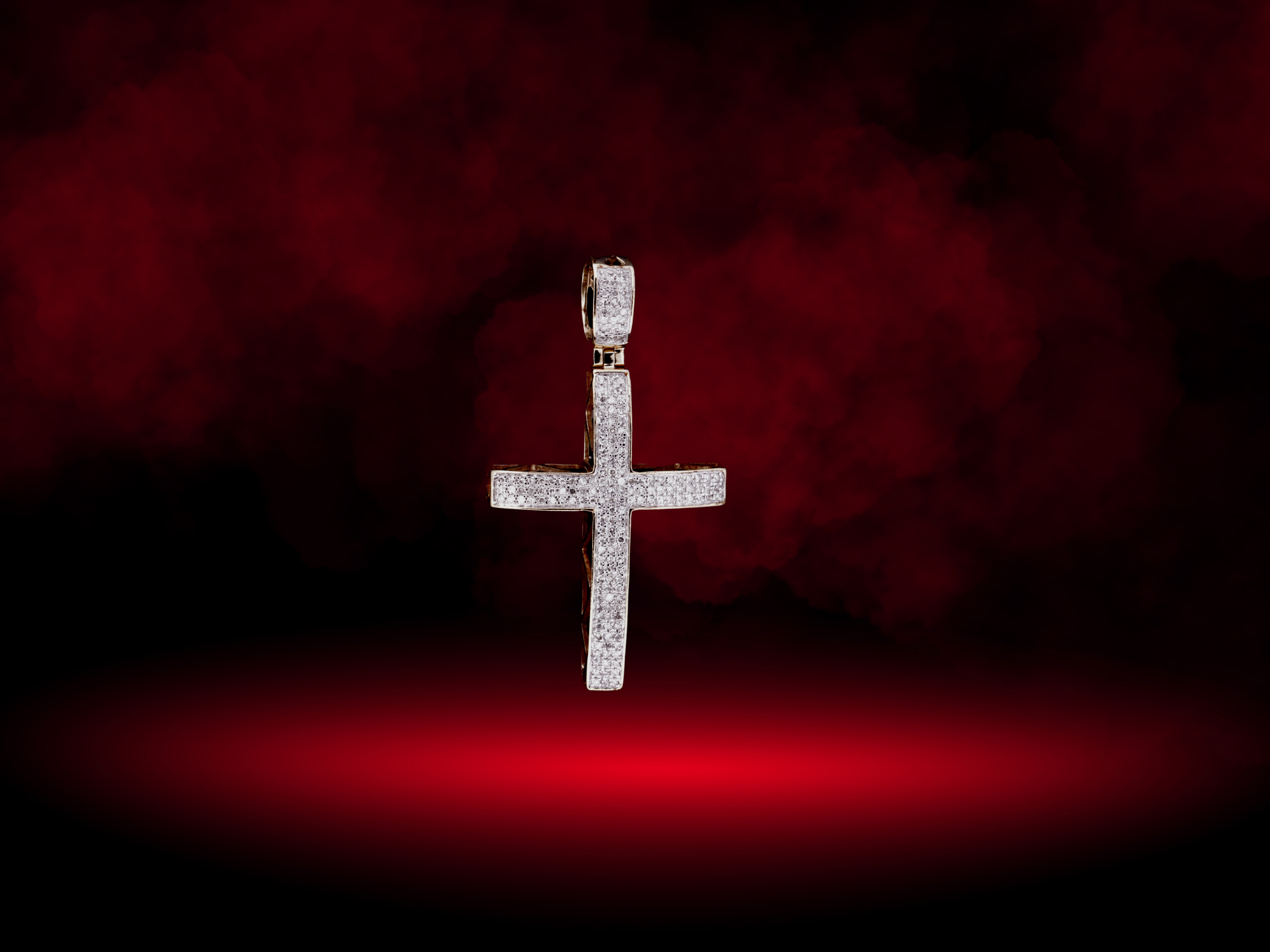 14K Cross Pendant with Diamonds