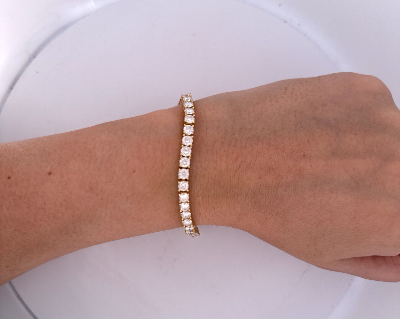 Sterling Silver Tennis Bracelet - 4mm, VVS Moissanite