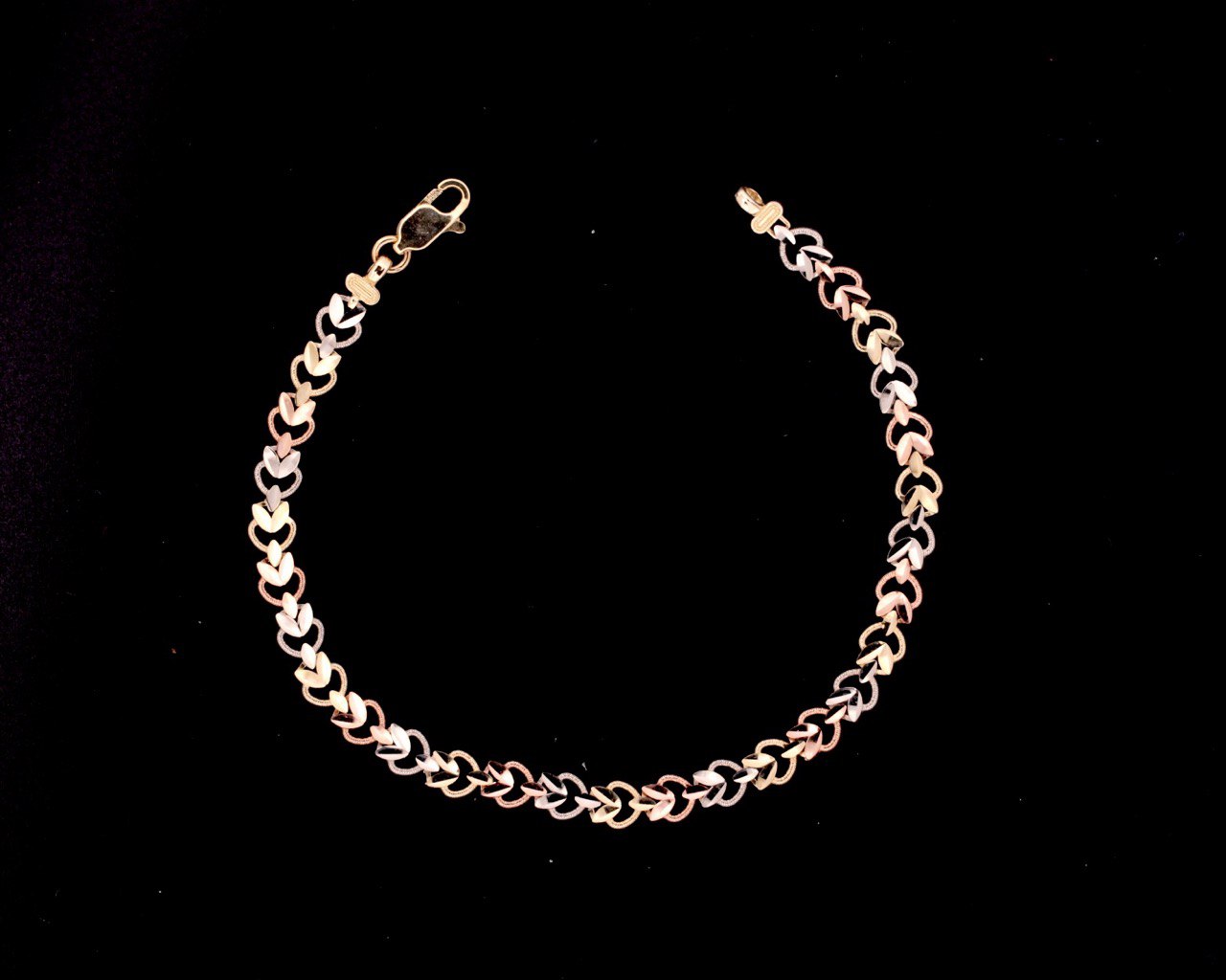 14K Three Color Gold Fancy Bracelet - 5.4MM