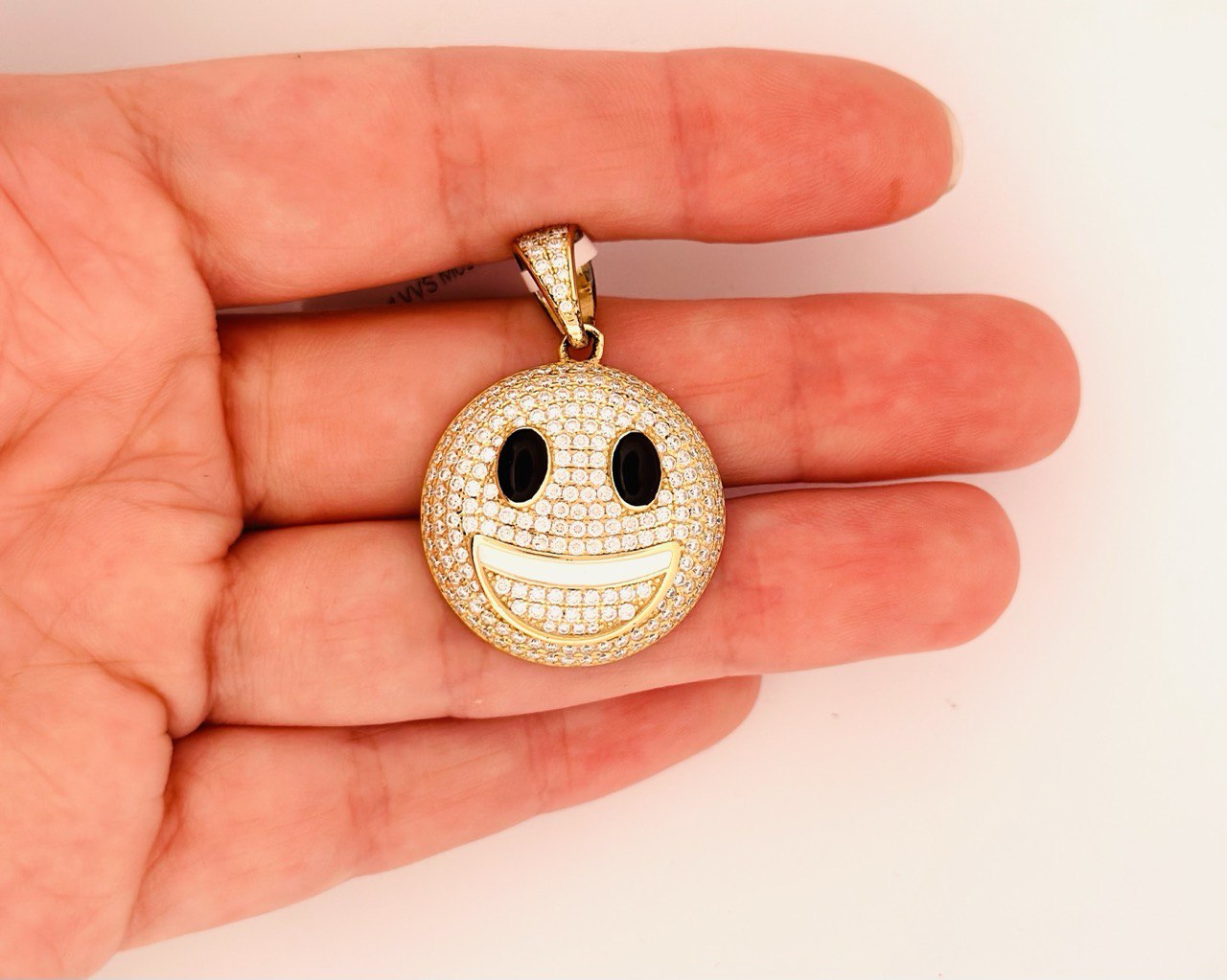 Sterling Silver Smile Pendant with VVS Moissanite - 2.72 Carat