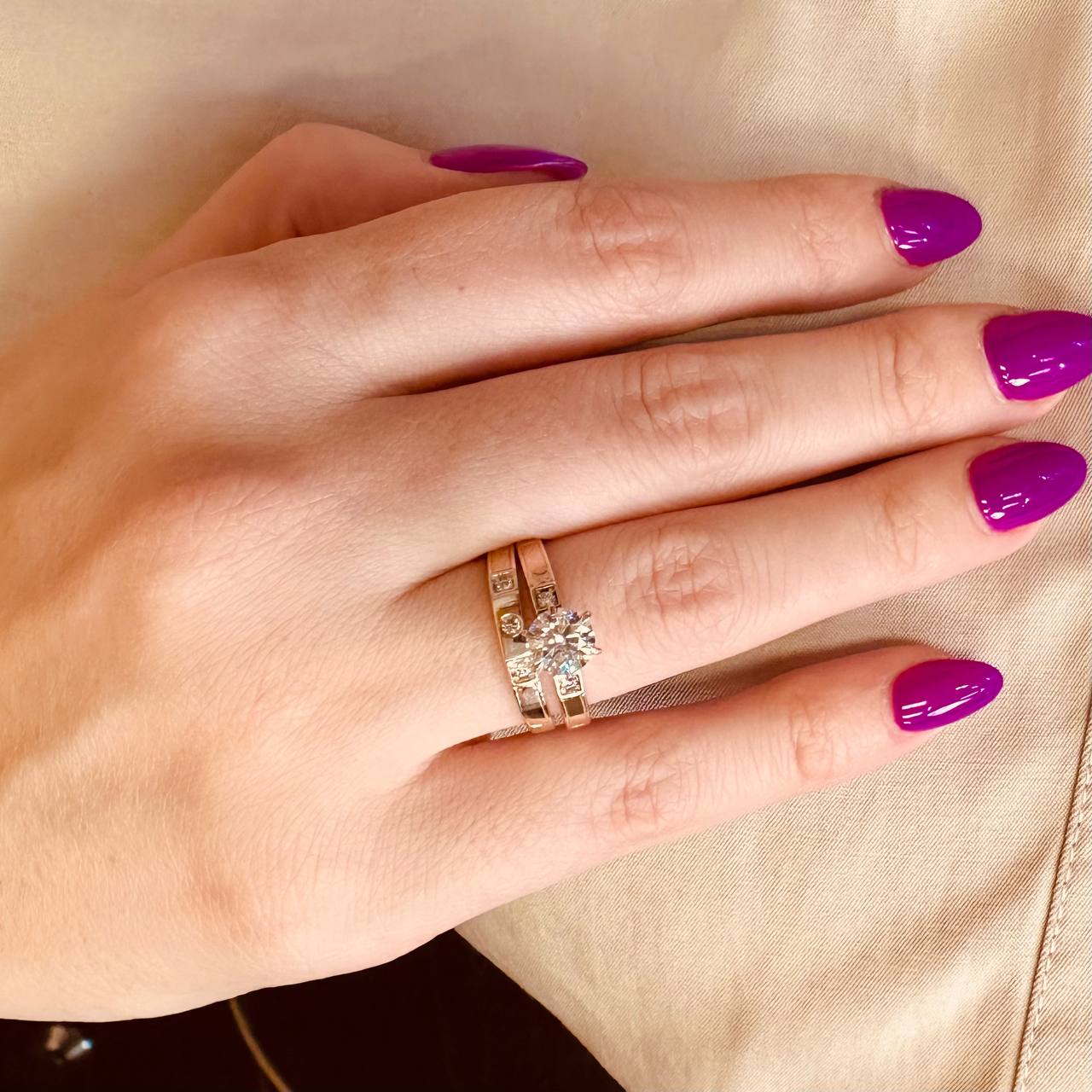 14K Yellow Gold Diamond Ring - 1CT, IGI Certified