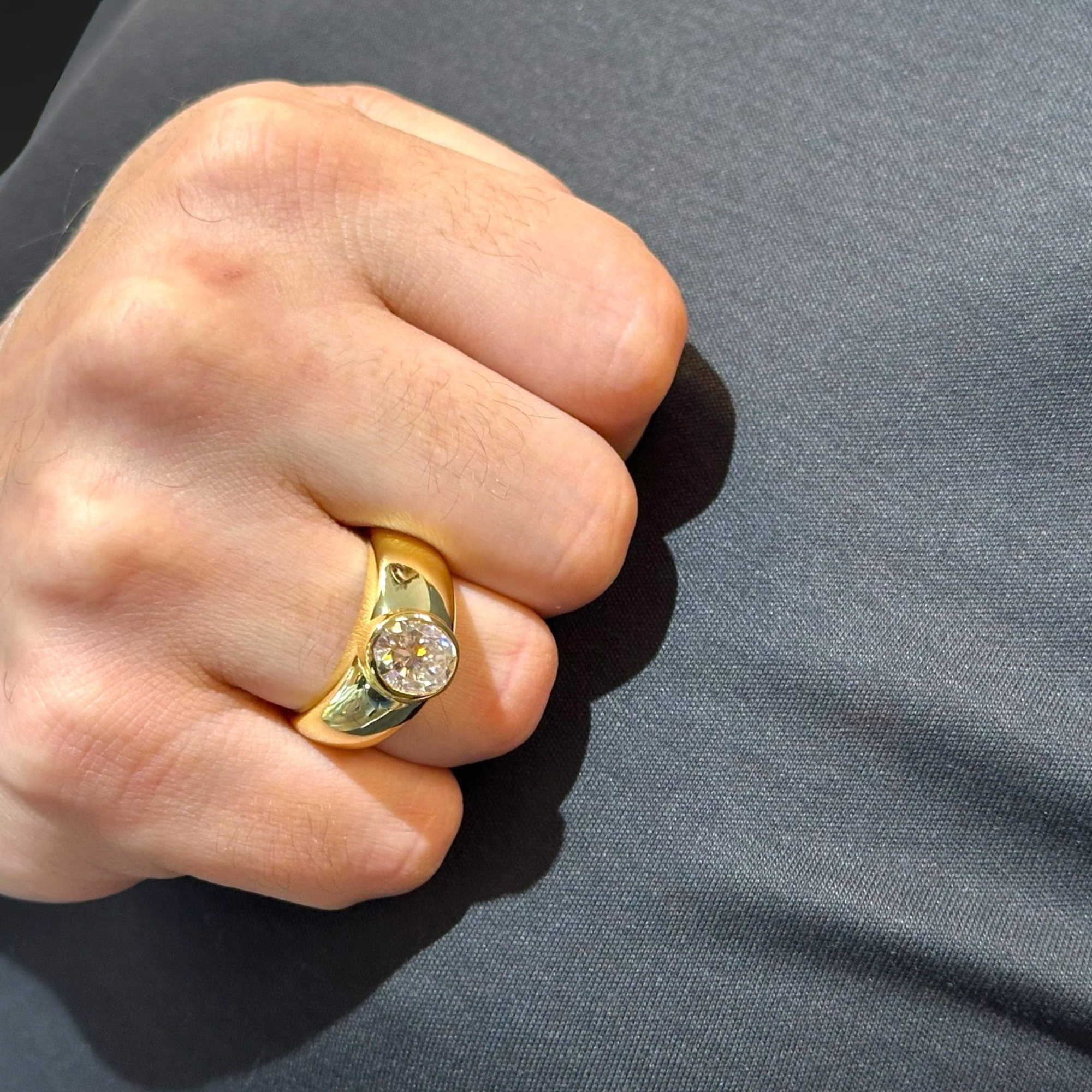 925 Sterling Silver VVS Moissanite Oval Cut Ring – 3 Carats