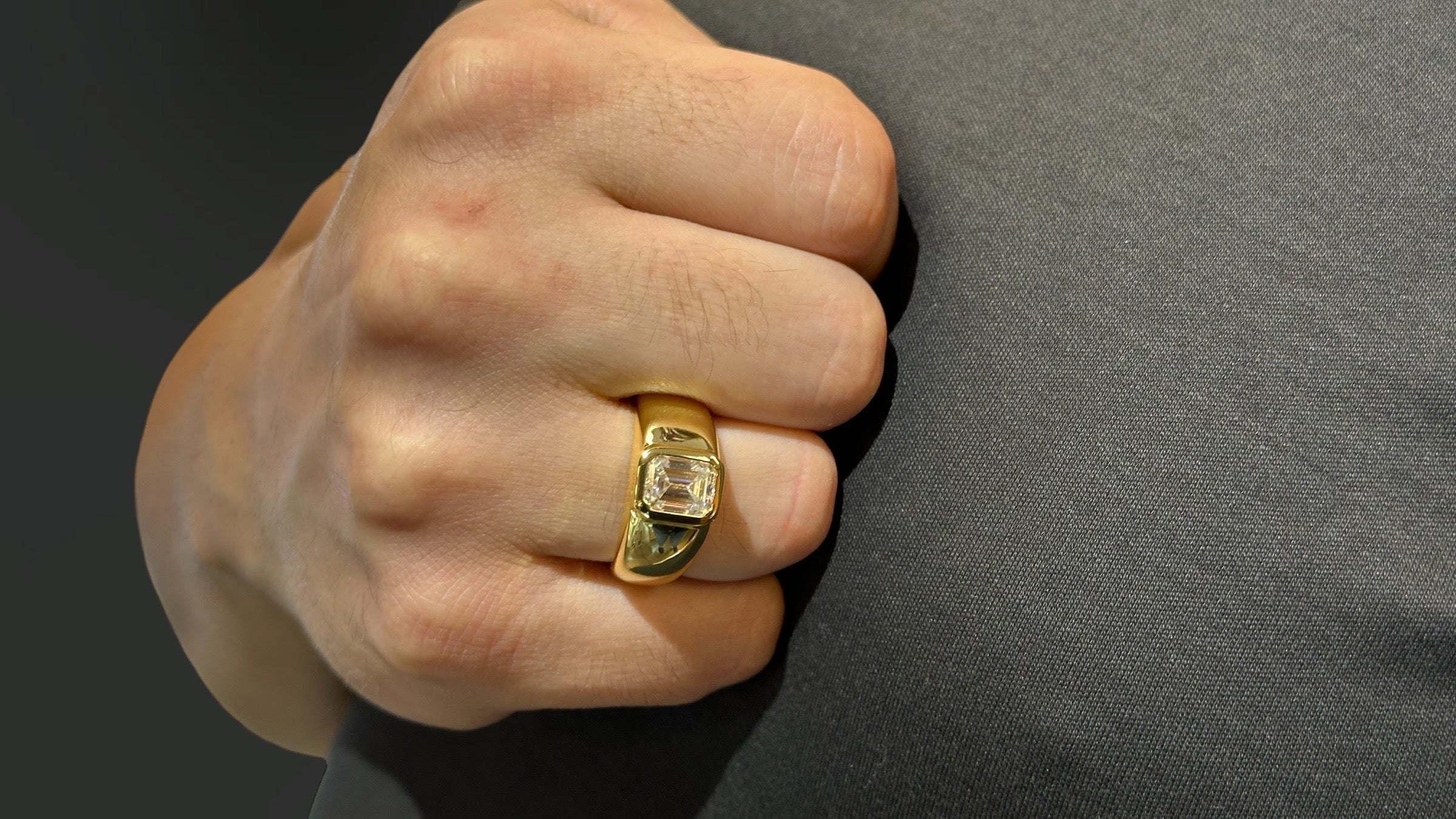 925 Sterling Silver VVS-D Moissanite Asscher Cut Ring – 3 Carats