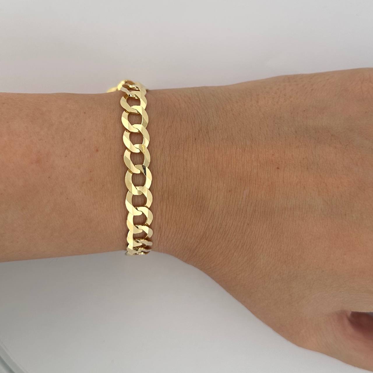 10K Yellow Gold Solid Cuban Bracelet - 8.5MM