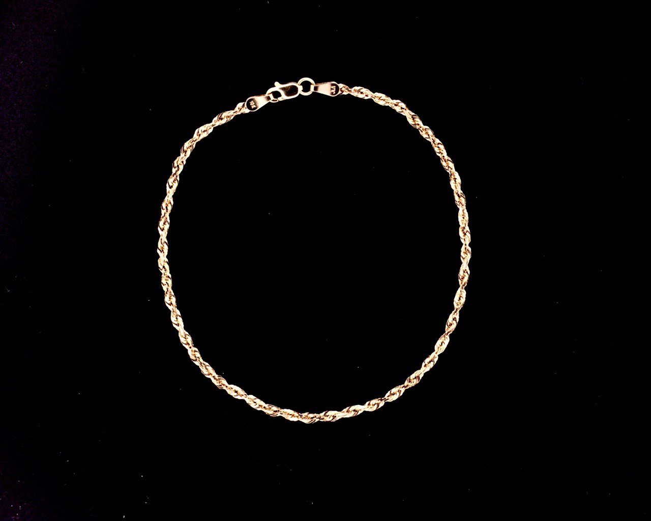 10K Rope Bracelet 2.3MM