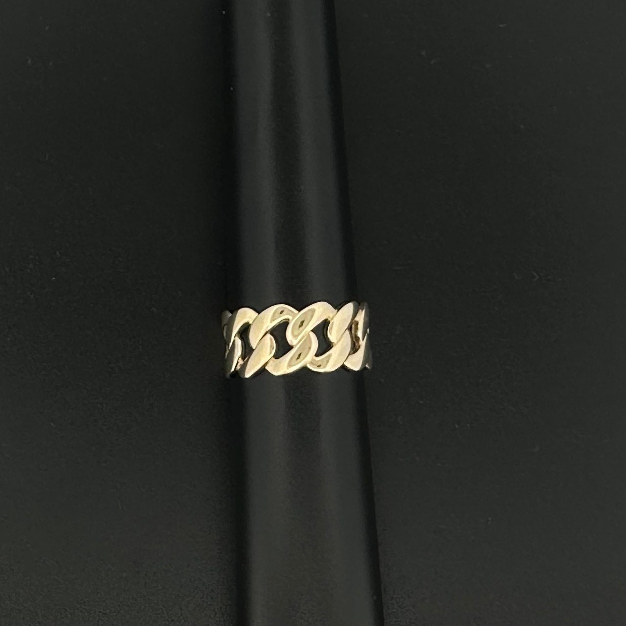 14K Gold Cuban Link Ring - 2
