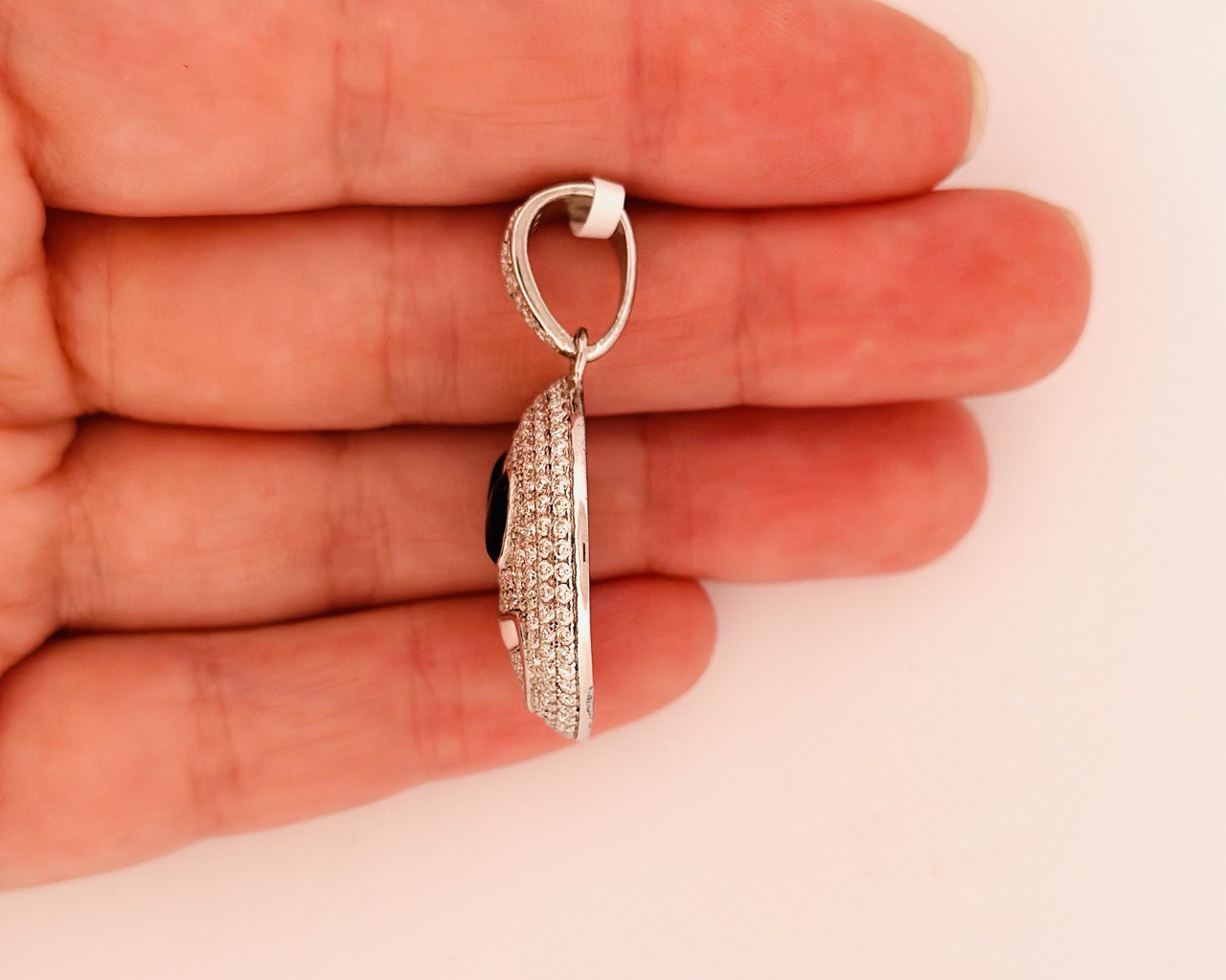 Sterling Silver Smile Pendant with VVS Moissanite - 2.72 Carat