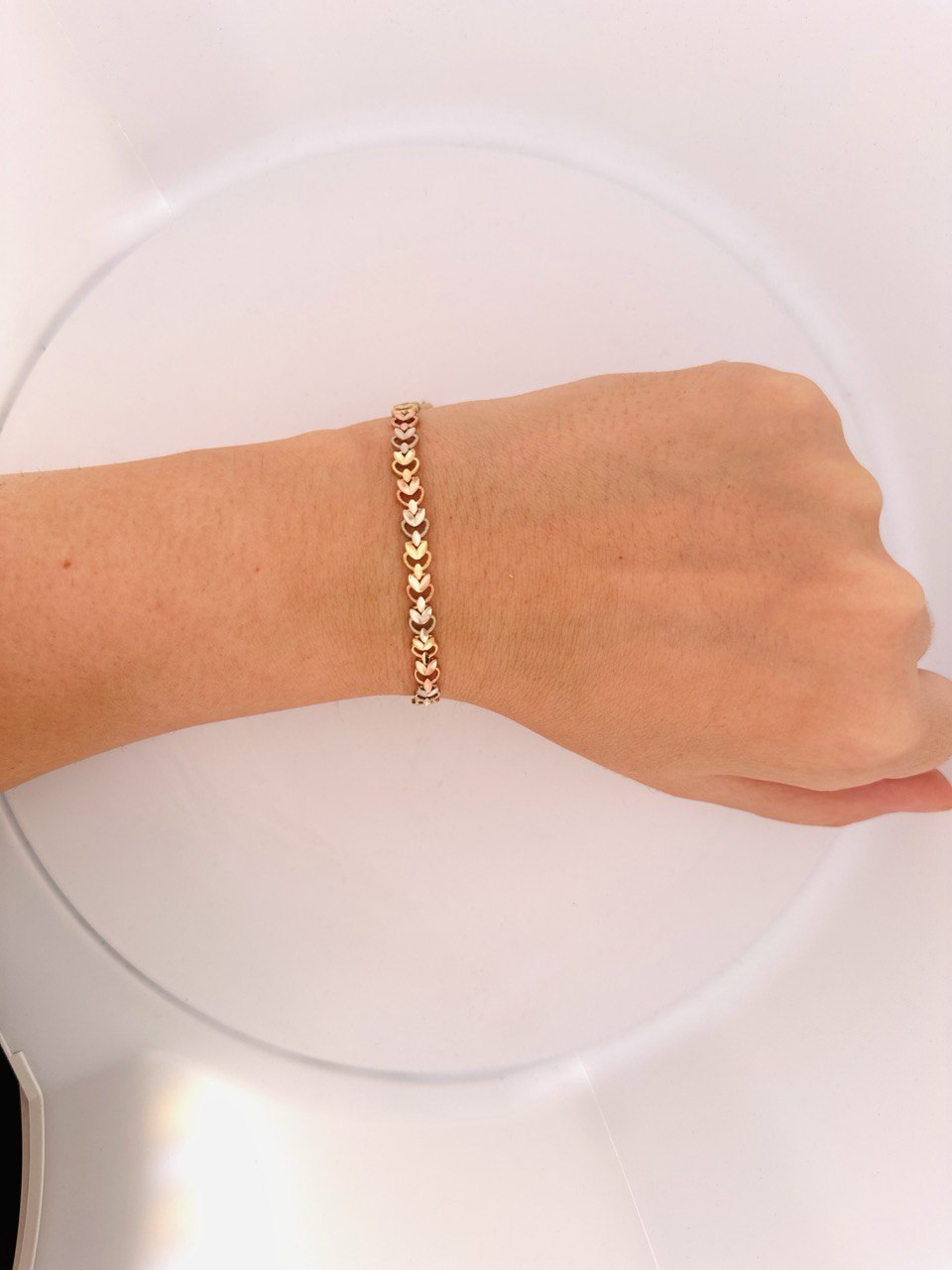 14K Three Color Gold Fancy Bracelet - 5.4MM