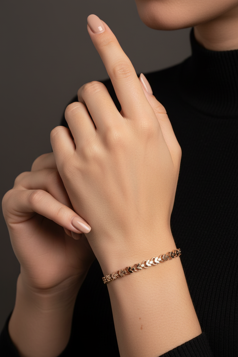 14K Three-Color Gold Fancy Pattern Bracelet – 5.4MM