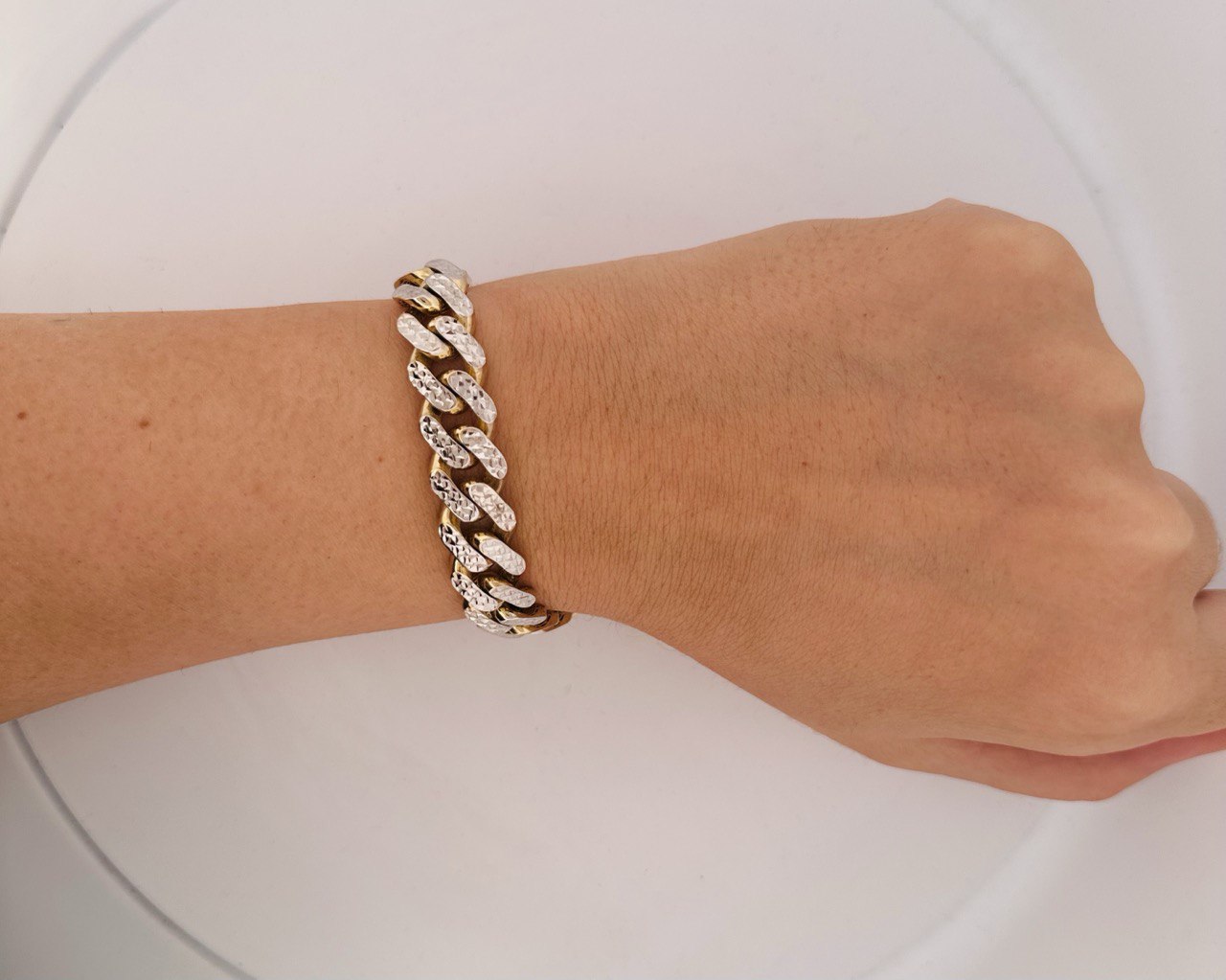10K Monaco Miami Cuban Bracelet - Diamond Cut - 11.5MM