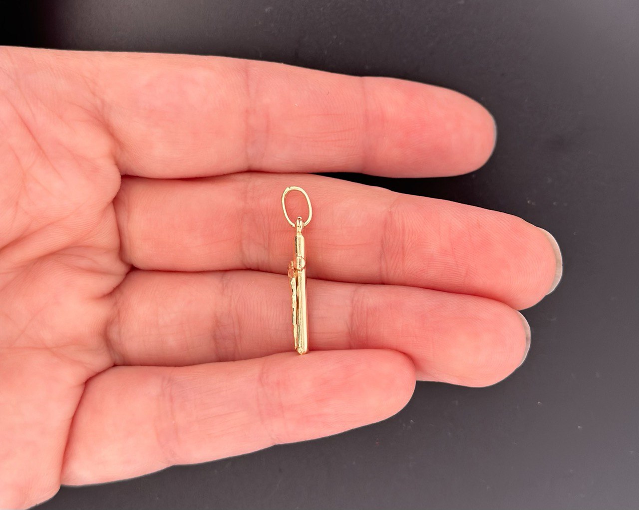 14K Gold Cross Pendant - 2