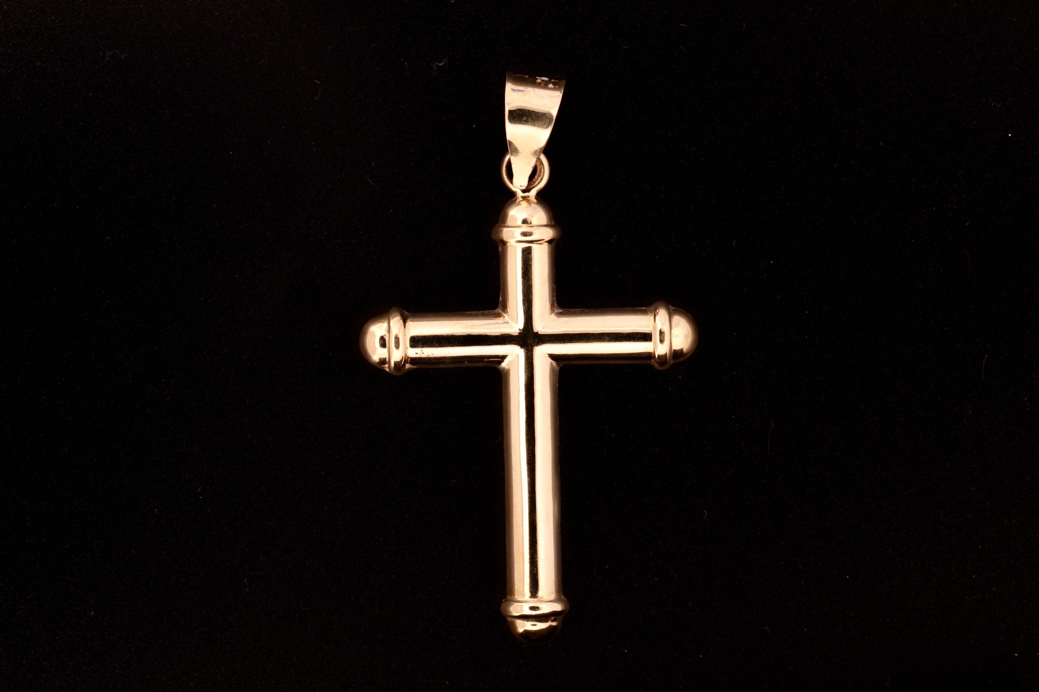 14K Gold Cross Pendant - 3