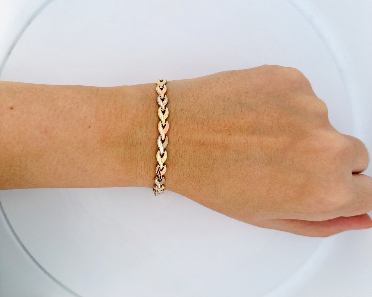 14K Three-Tone Gold Fancy Bracelet - 5.3MM