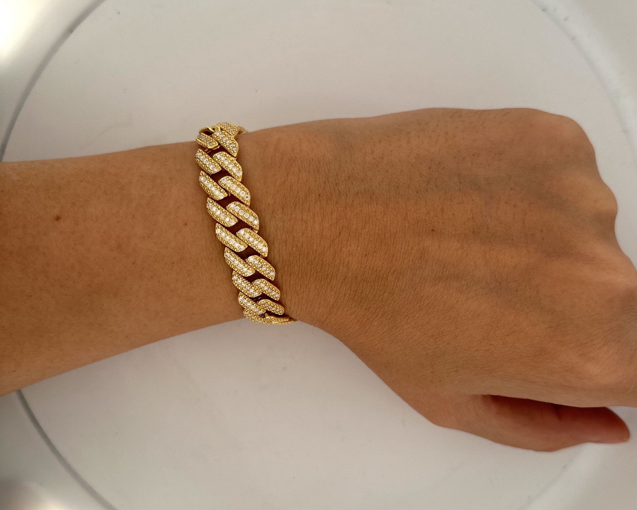 Sterling Silver Miami Cuban Bracelet - 12MM, 5.4CT VVS Moissanite