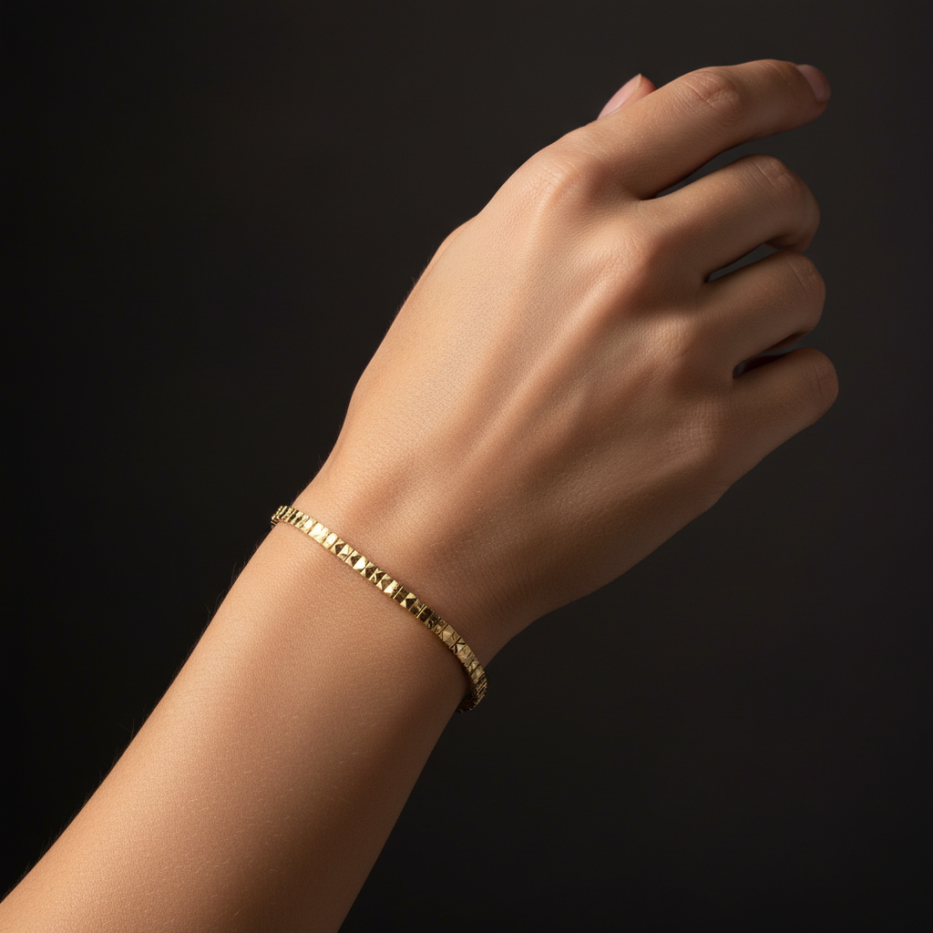 10K Nugget Gold Bracelet – 5MM