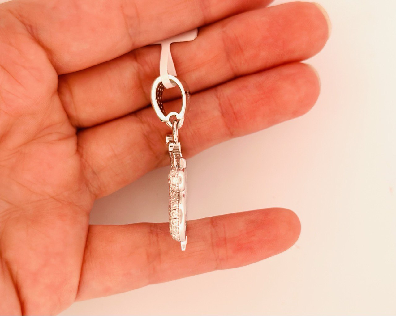 Sterling Silver Boss Pendant with VVS Moissanite - 6.02 Carats