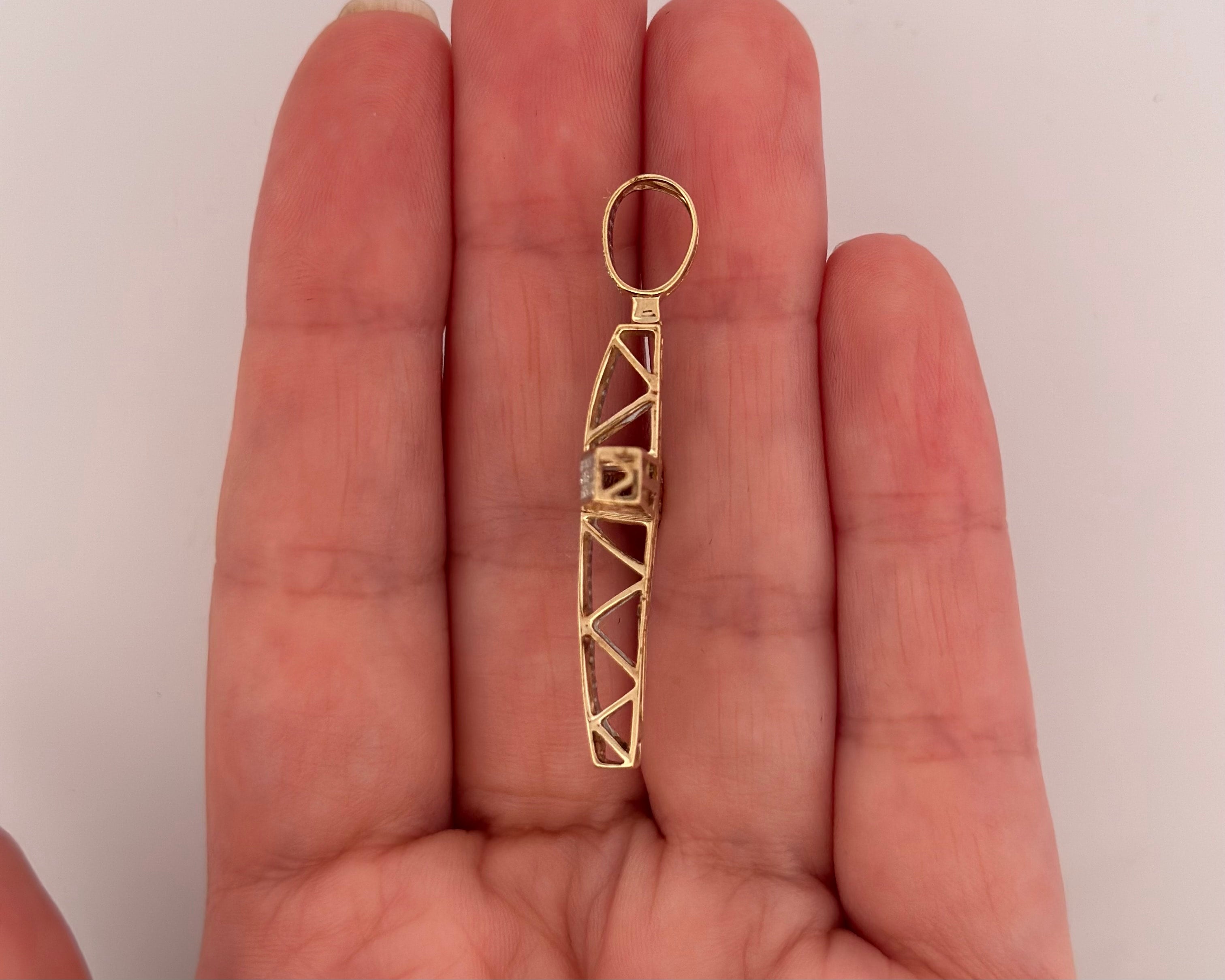 14K Cross Pendant with Diamonds