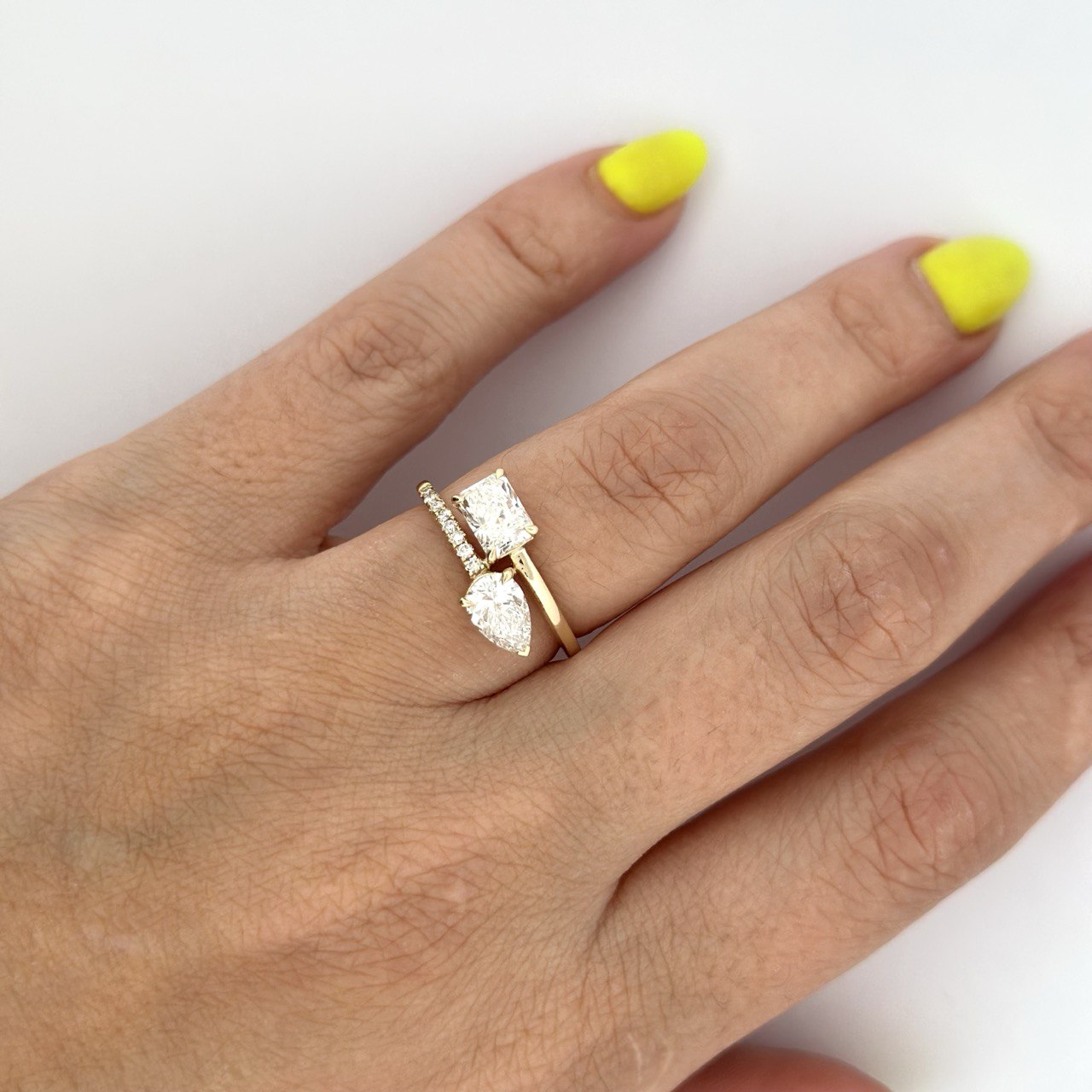 14K Gold Designer Diamond Ring - 1.52ctw