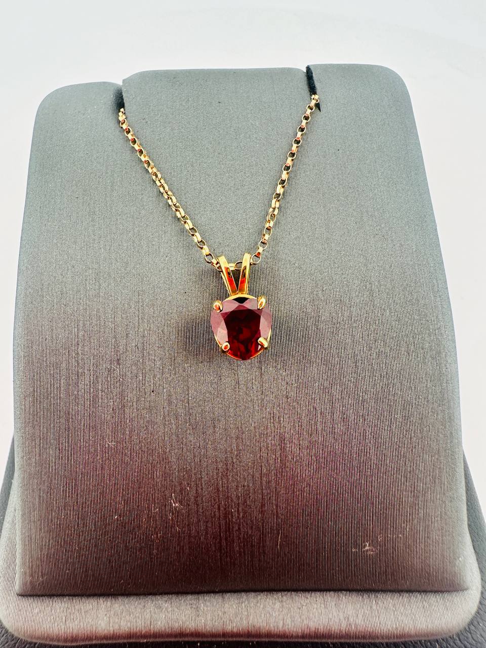 14K Gold Ruby Pendant
