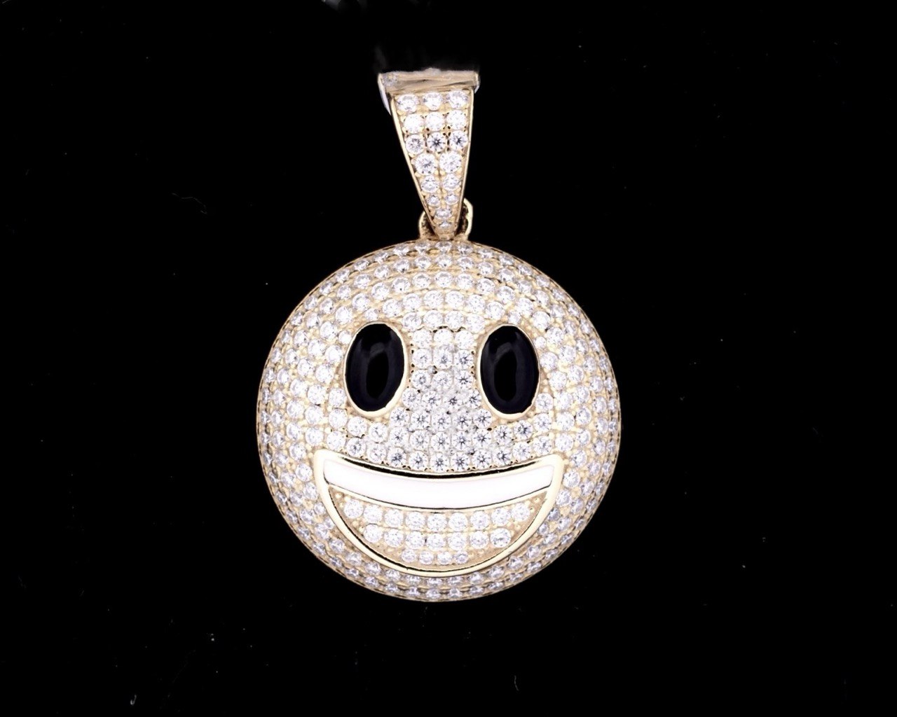 Sterling Silver Smile Pendant with VVS Moissanite - 2.72 Carat