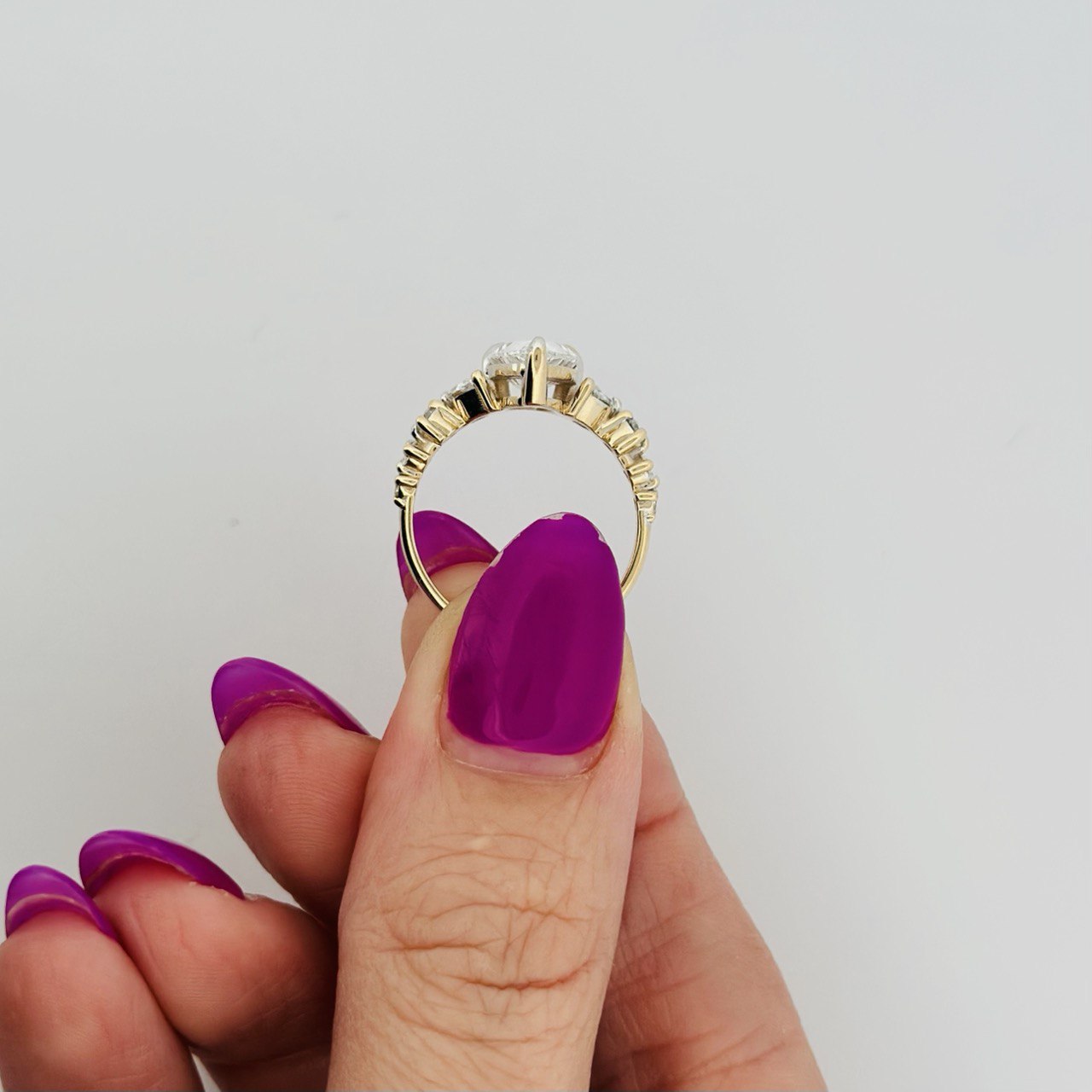 14K Yellow Gold Pear-Shaped Lab Grown Diamond Ring - 2.7CTW,