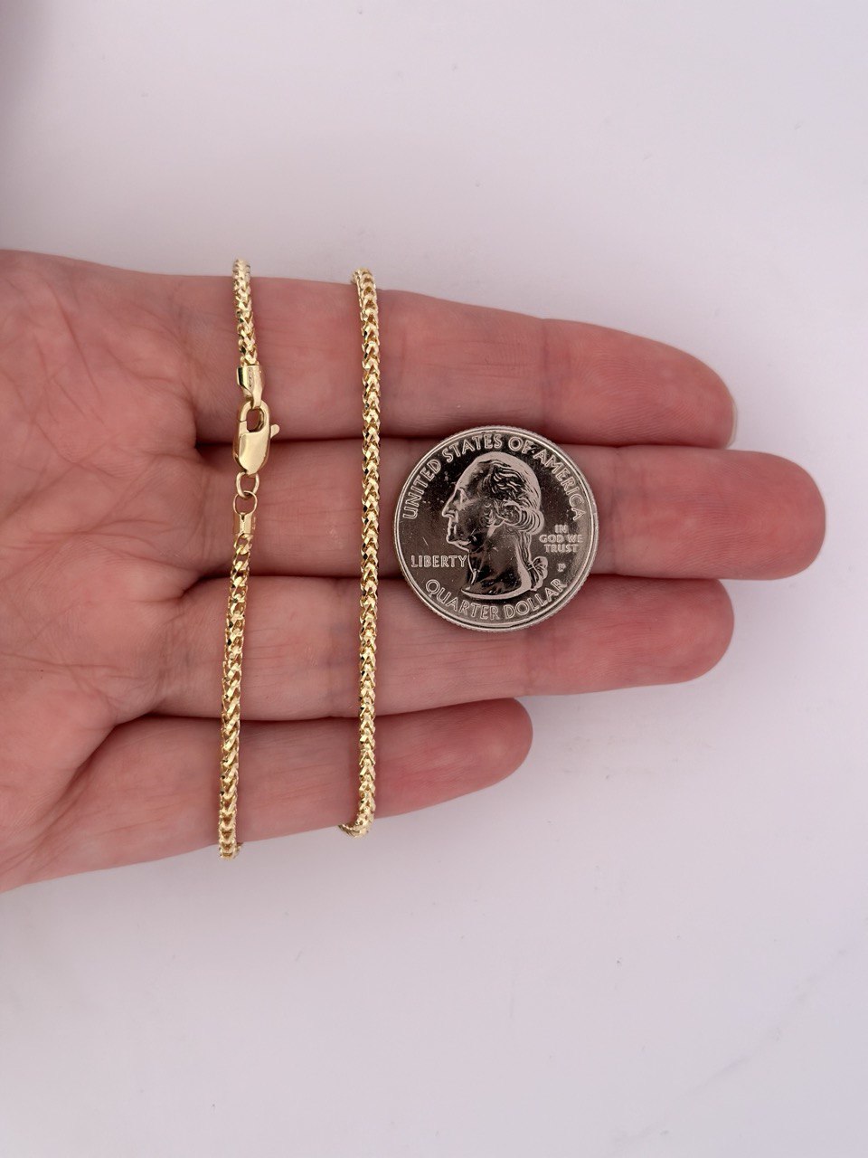 14K Gold Solid Franco Chain - 2.5MM