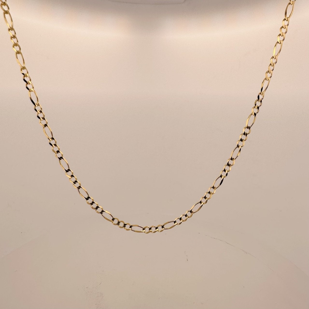 14K Yellow Gold Solid Figaro Chain - 4.5MM