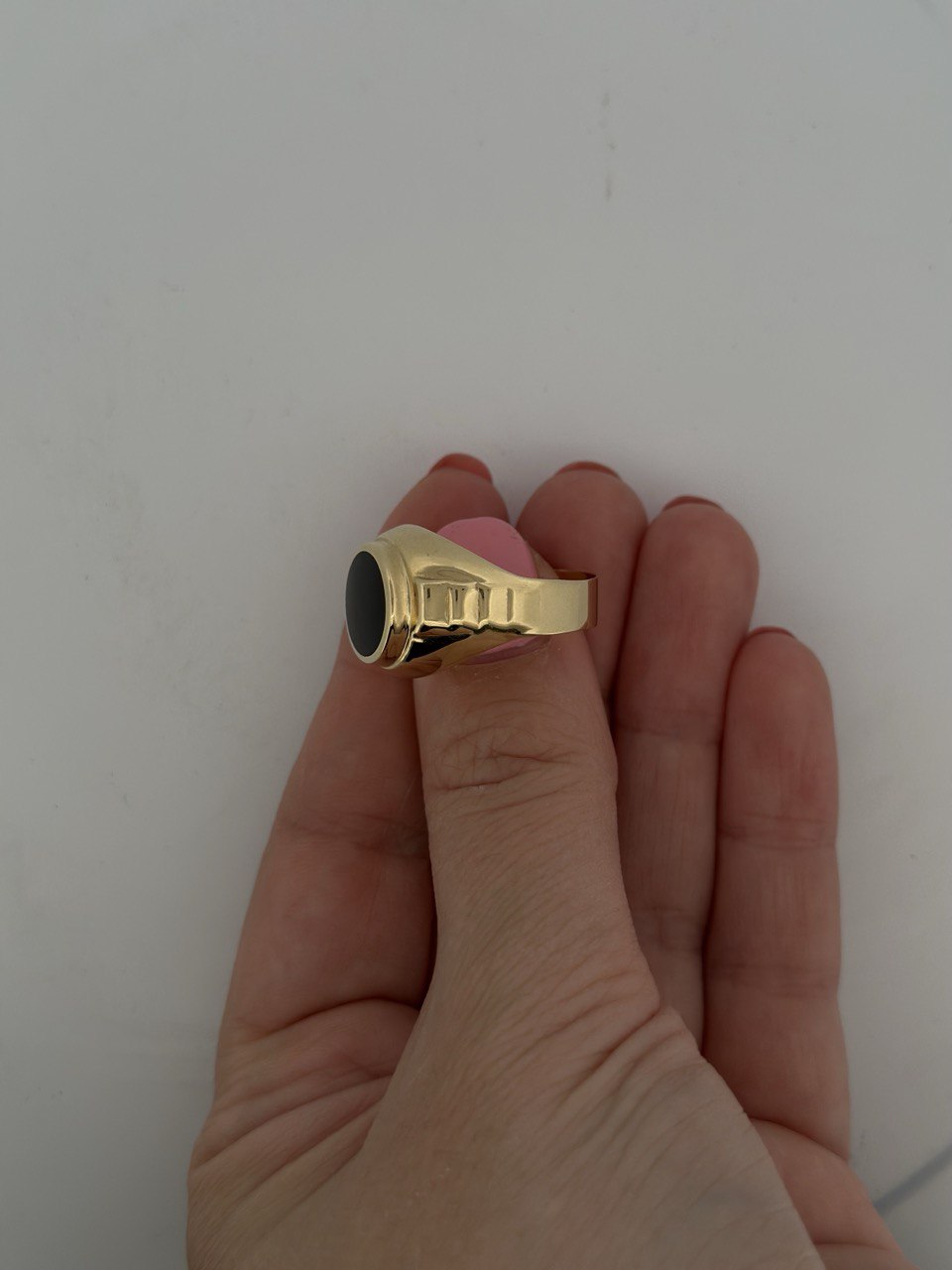 14K Gold Onyx Ring