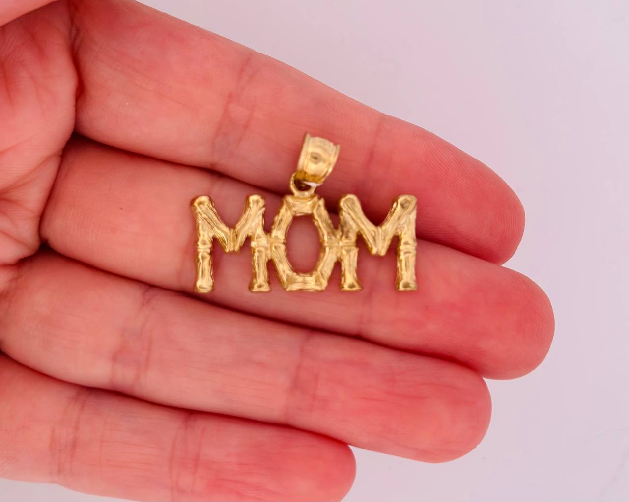 10K Yellow Gold MOM Pendant - 1