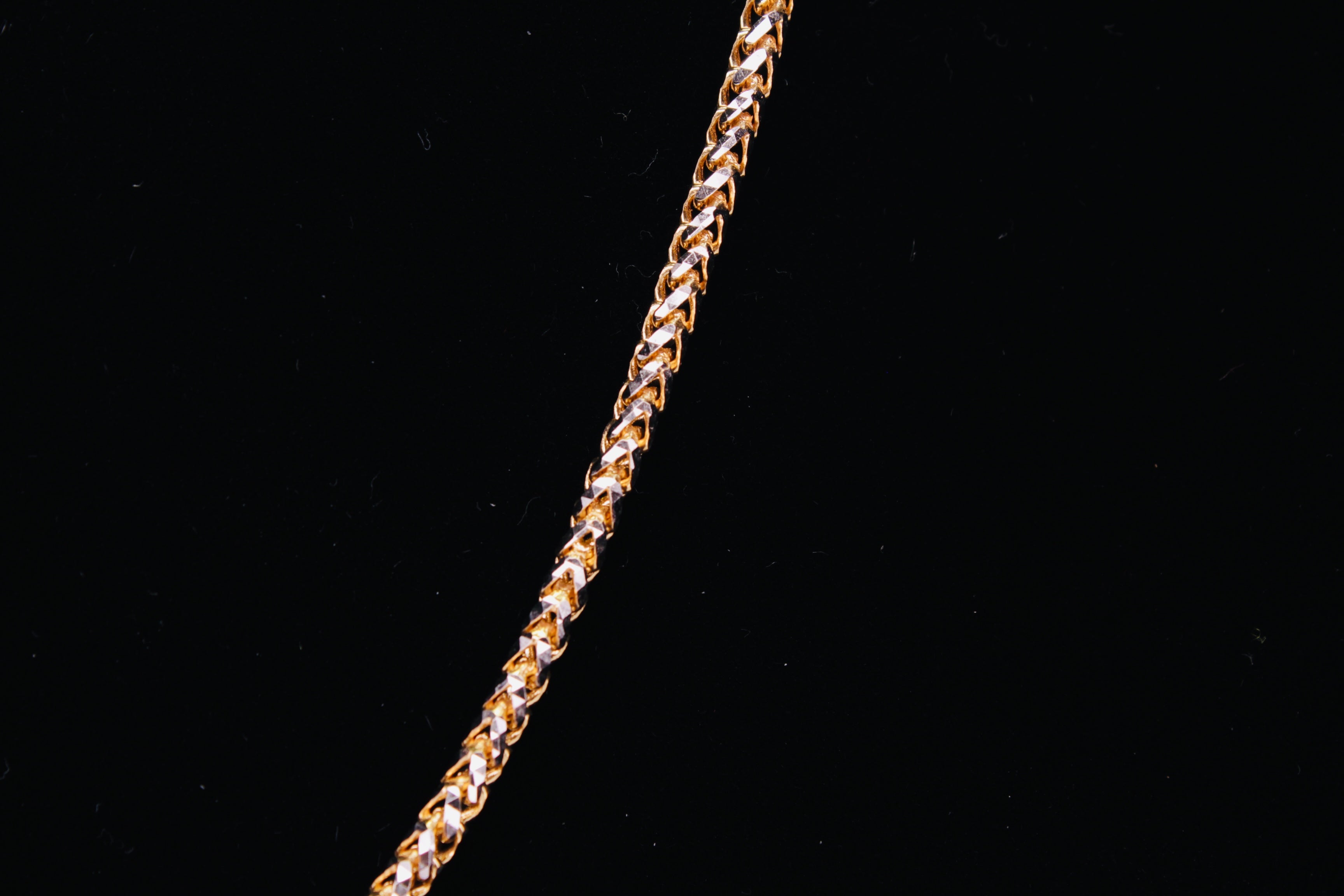 10K Solid Yellow Gold Franco Chain - Diamond Cut - 3MM