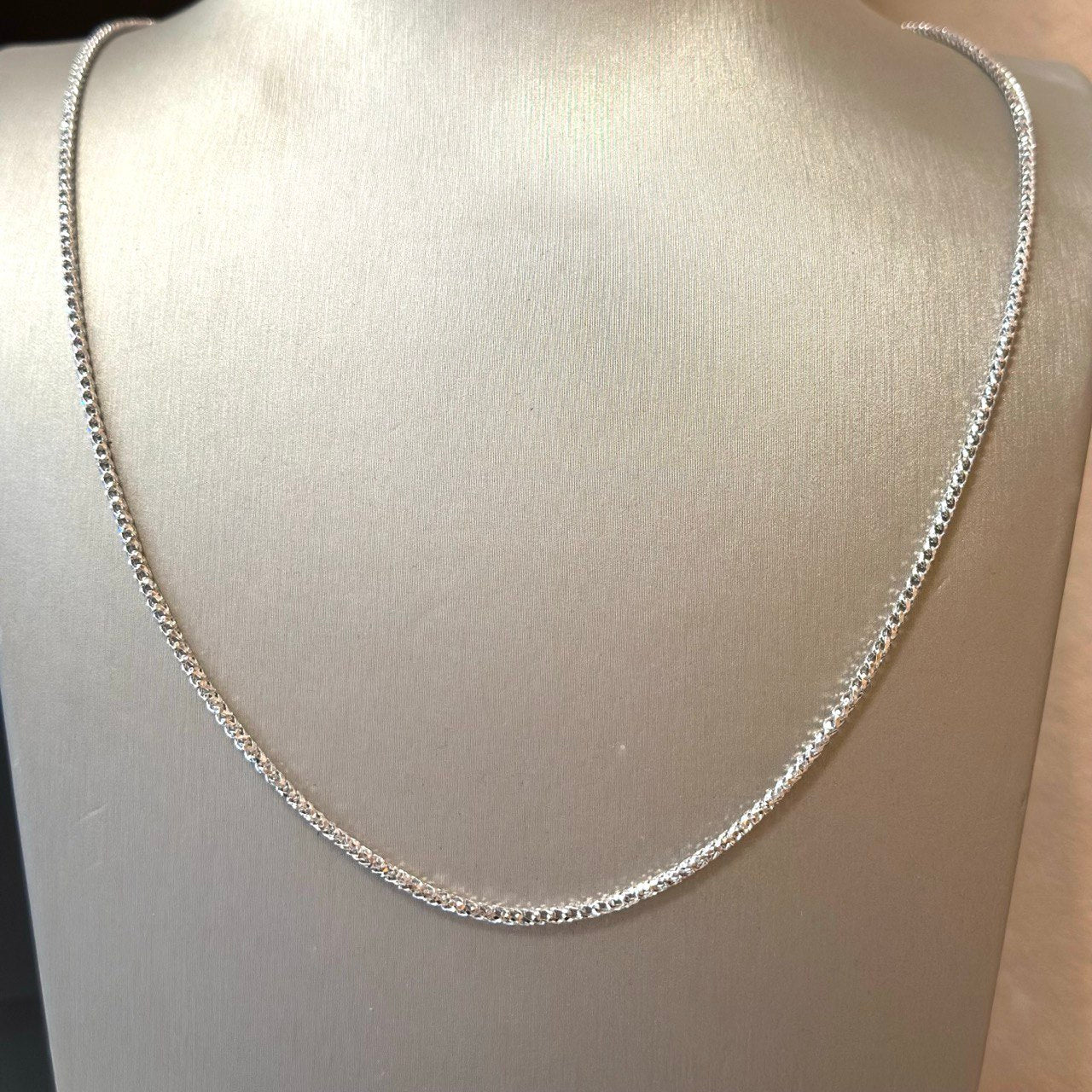 14K White Gold Solid Franco Chain - 2.3MM