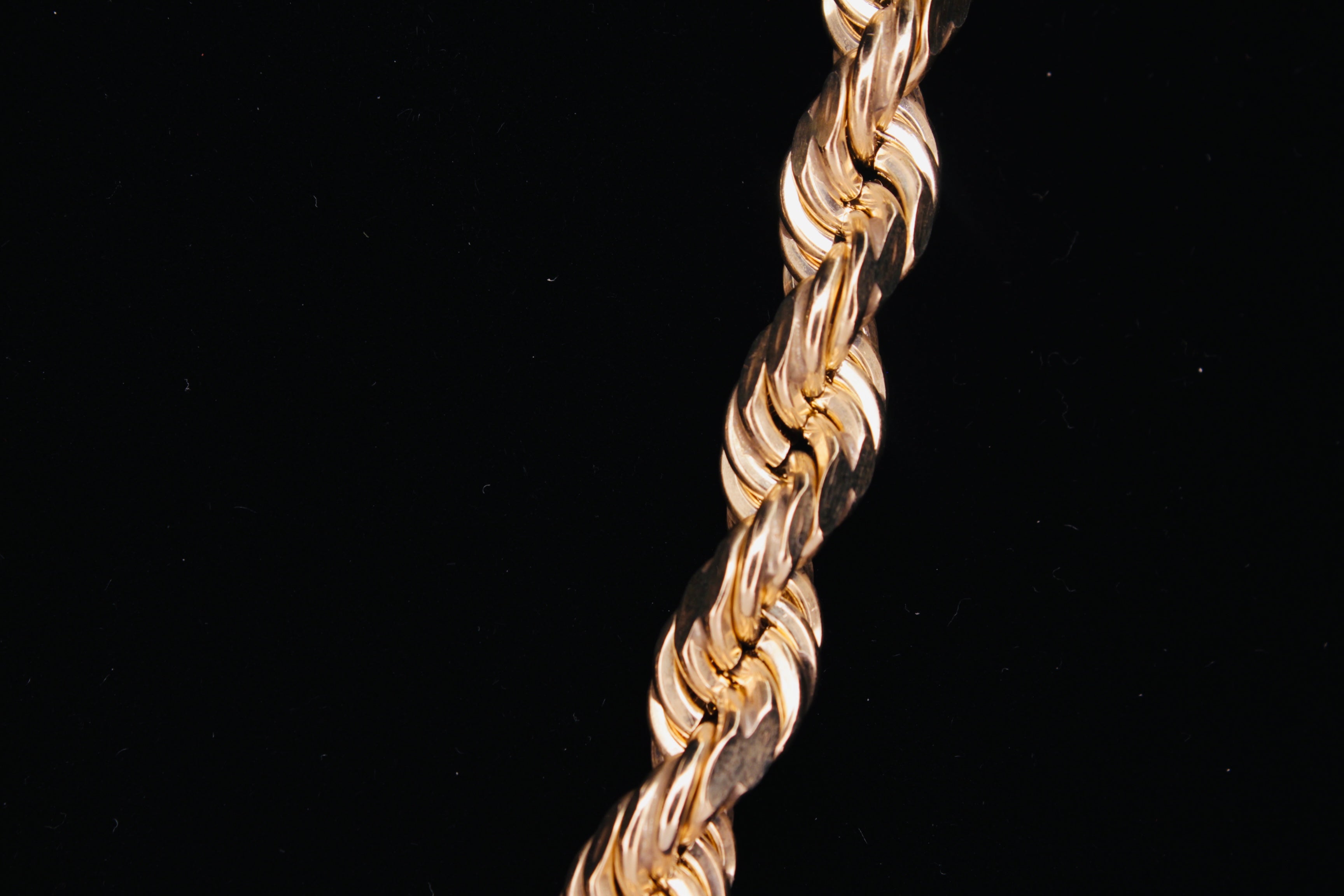 10K Yellow Gold Rope Chain Necklace - 8mm